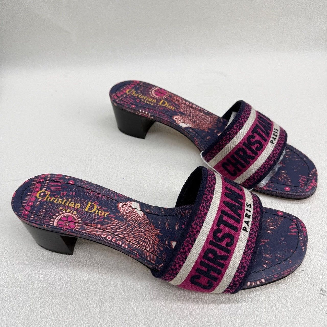 Dior Dior Multi-Color Dway Mules Size 38 Size US 8 / IT 38 - 4 Thumbnail