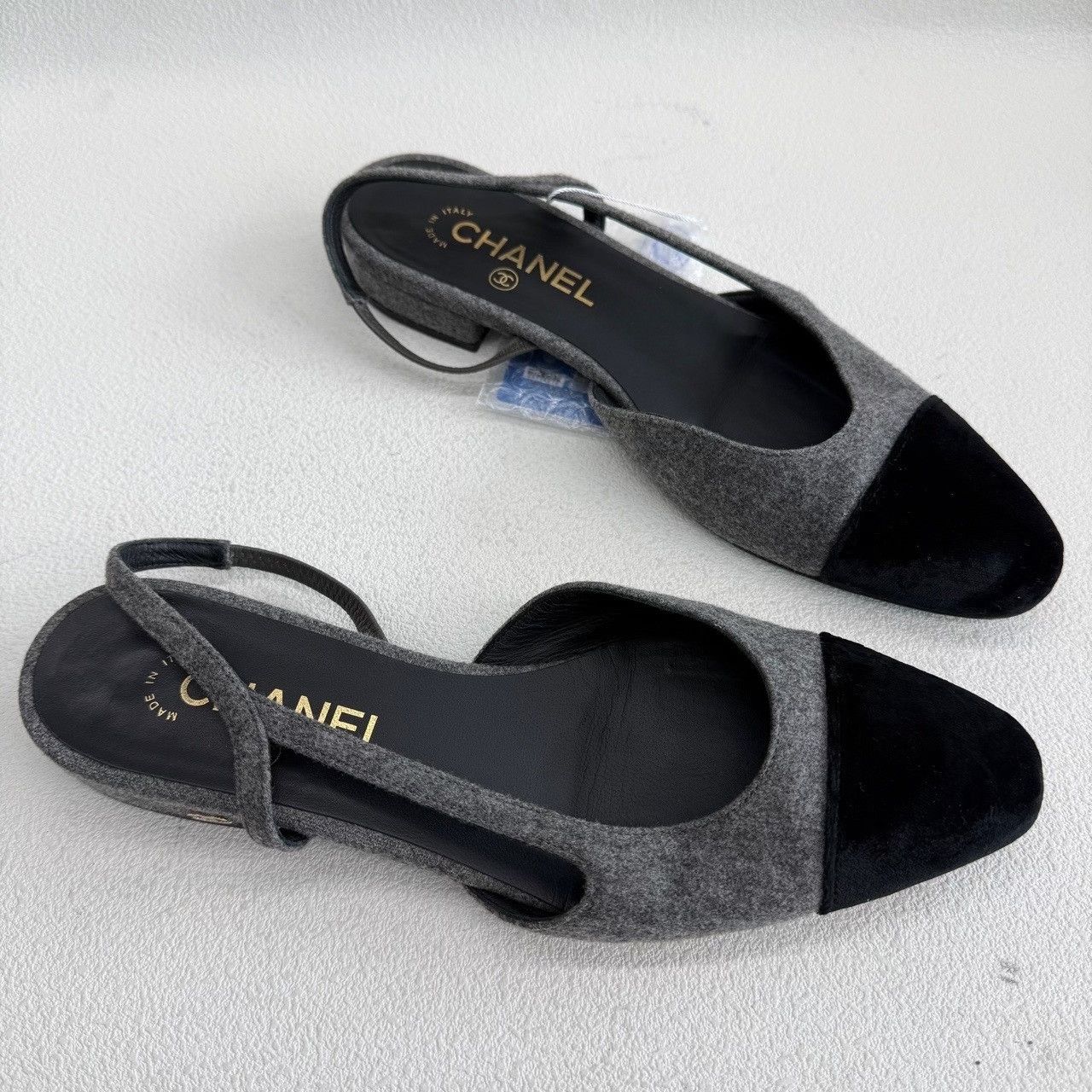 Chanel Chanel Wool & Velvet Slingback Flats Size 38.5 Size US 8.5 / IT 38.5 - 4 Thumbnail