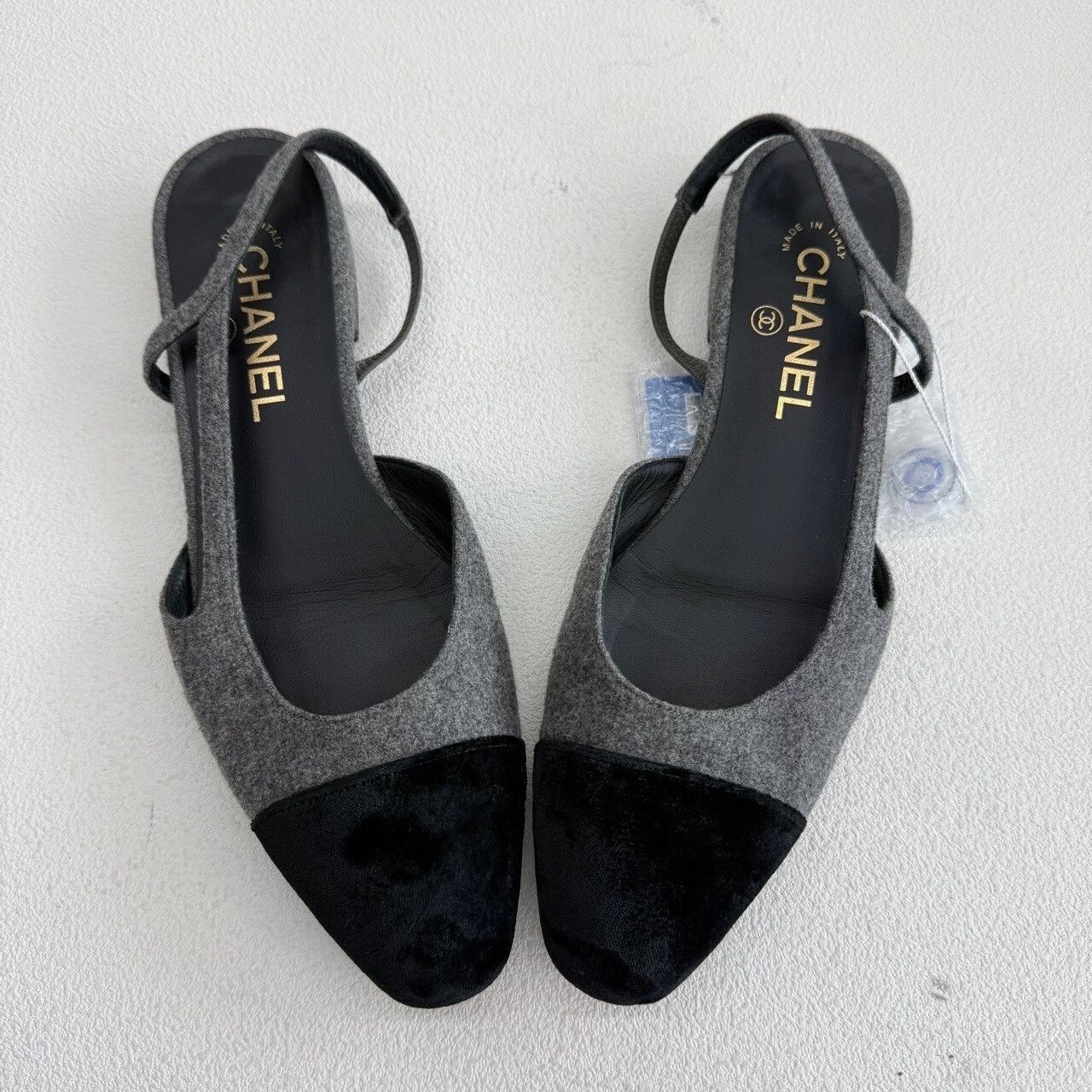 Chanel Chanel Wool & Velvet Slingback Flats Size 38.5 Size US 8.5 / IT 38.5 - 10 Thumbnail