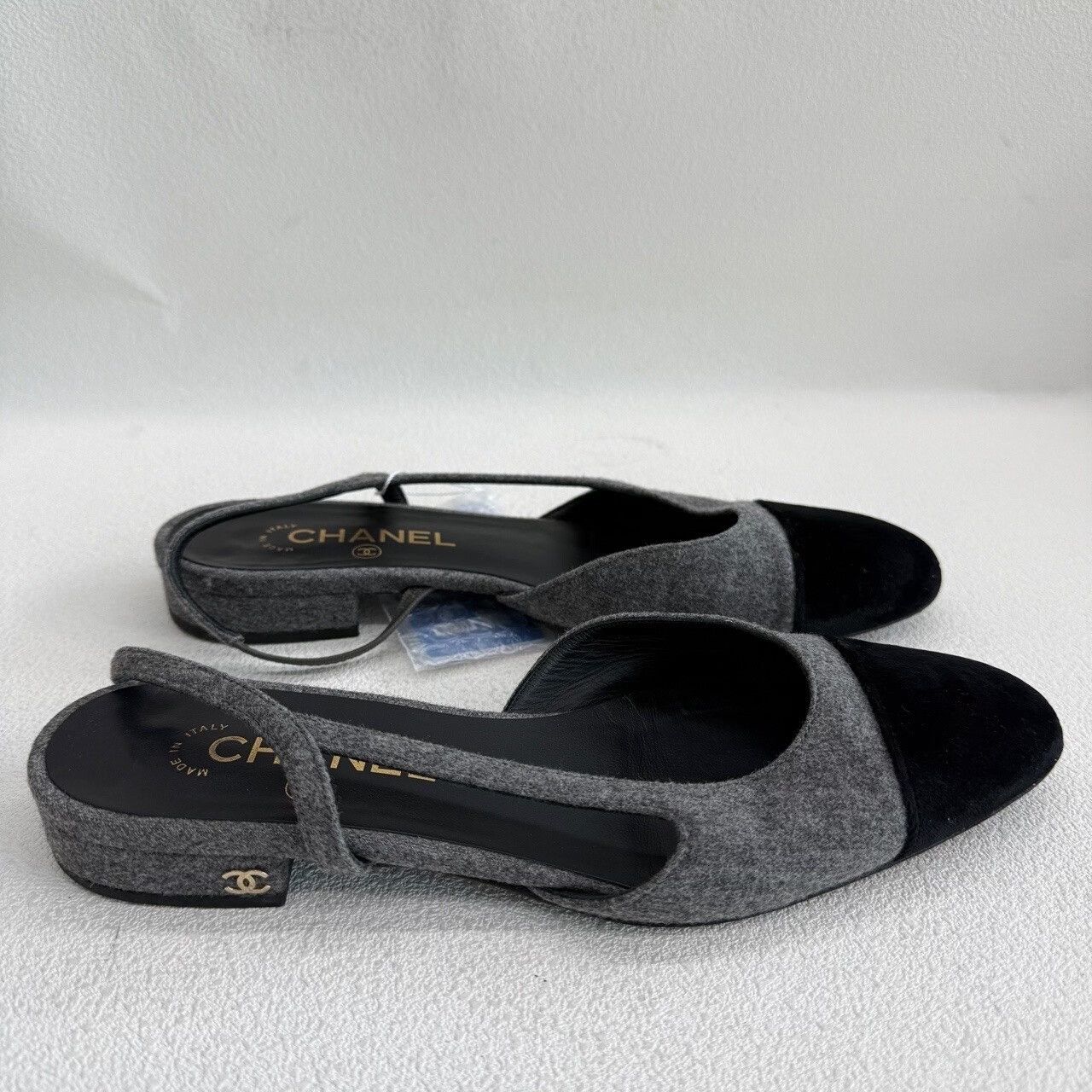 Chanel Chanel Wool & Velvet Slingback Flats Size 38.5 Size US 8.5 / IT 38.5 - 5 Thumbnail