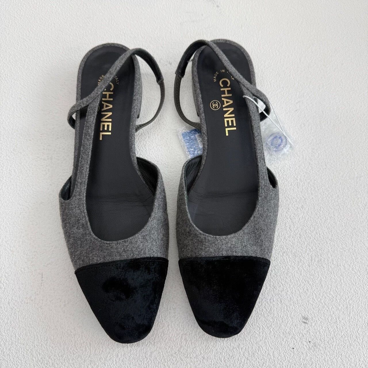 Chanel Chanel Wool & Velvet Slingback Flats Size 38.5 Size US 8.5 / IT 38.5 - 3 Thumbnail