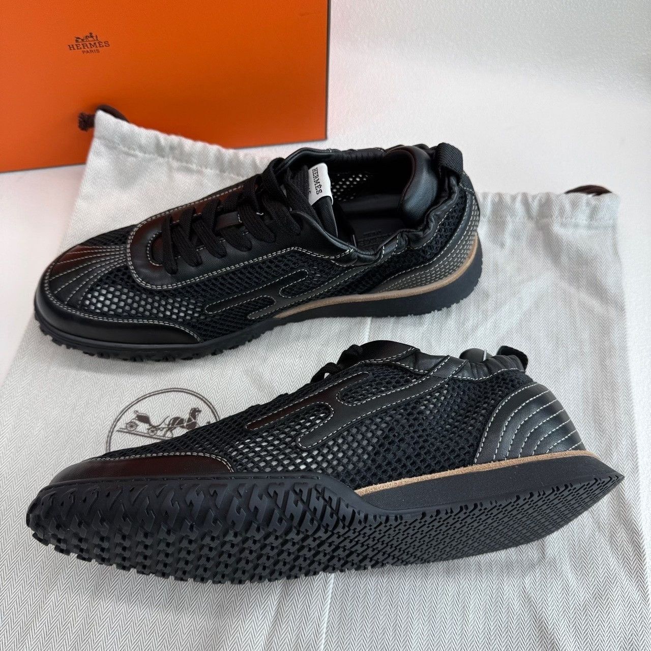 Hermes Hermes Jet Crochet Mesh Low-Top Sneakers Size 41 Size US 8 / EU 41 - 6 Thumbnail