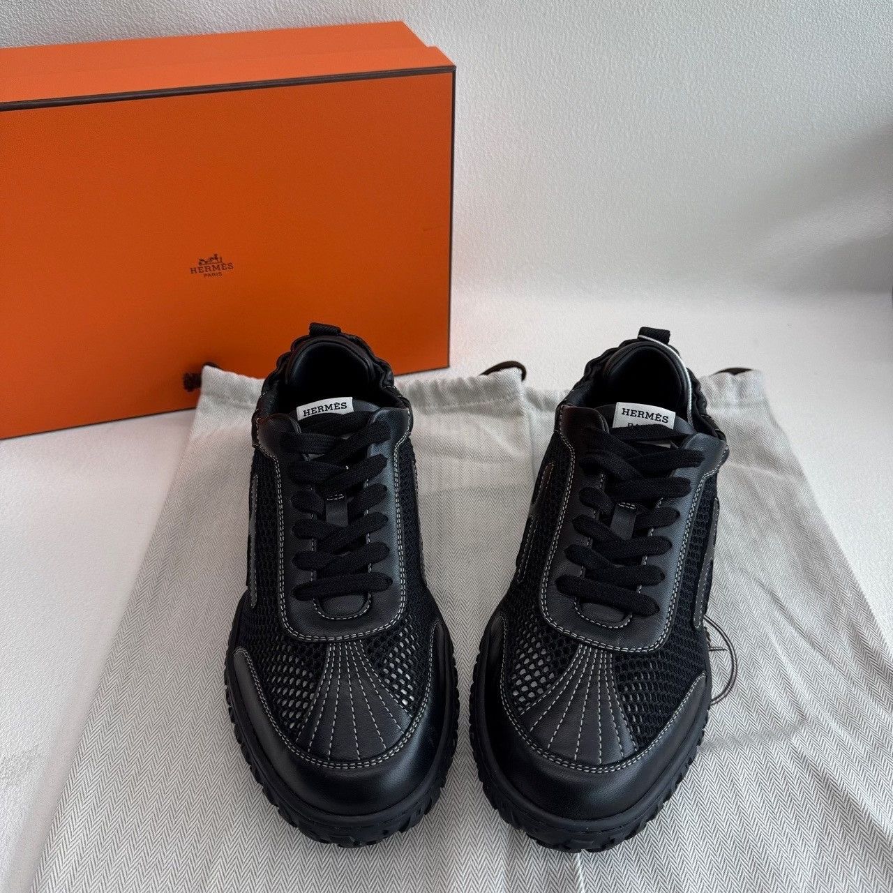 Hermes Hermes Jet Crochet Mesh Low-Top Sneakers Size 41 Size US 8 / EU 41 - 3 Thumbnail