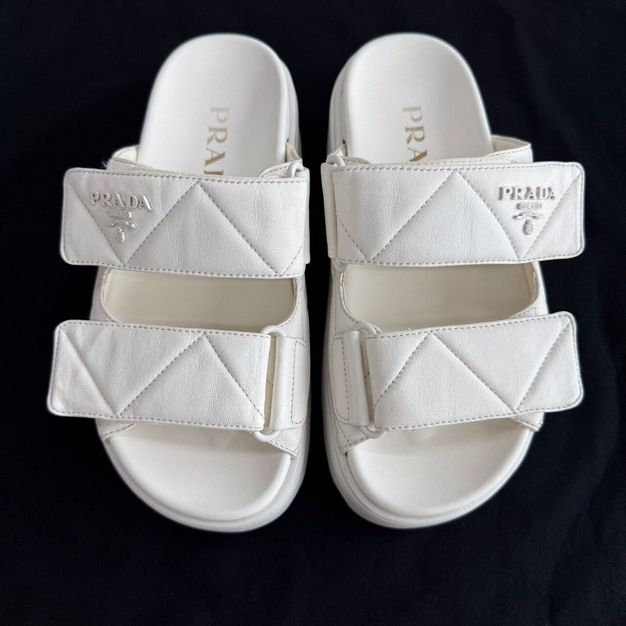 Prada Prada Leather Platform Sandals Size 35 Size US 5 / IT 35 - 3 Thumbnail