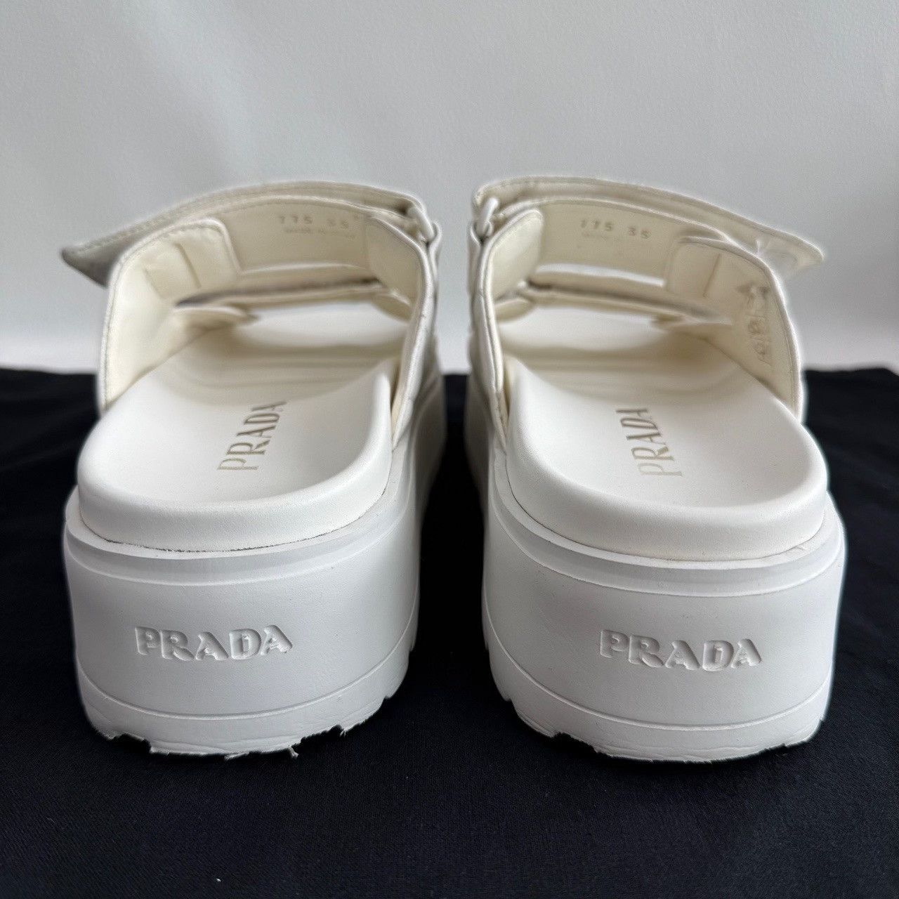 Prada Prada Leather Platform Sandals Size 35 Size US 5 / IT 35 - 6 Thumbnail