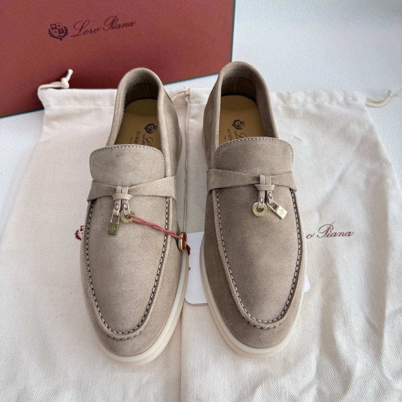 Loro Piana Loro Piana Suede Summer Walk Slip Ons Size 37 Size US 7 / IT 37 - 3 Thumbnail