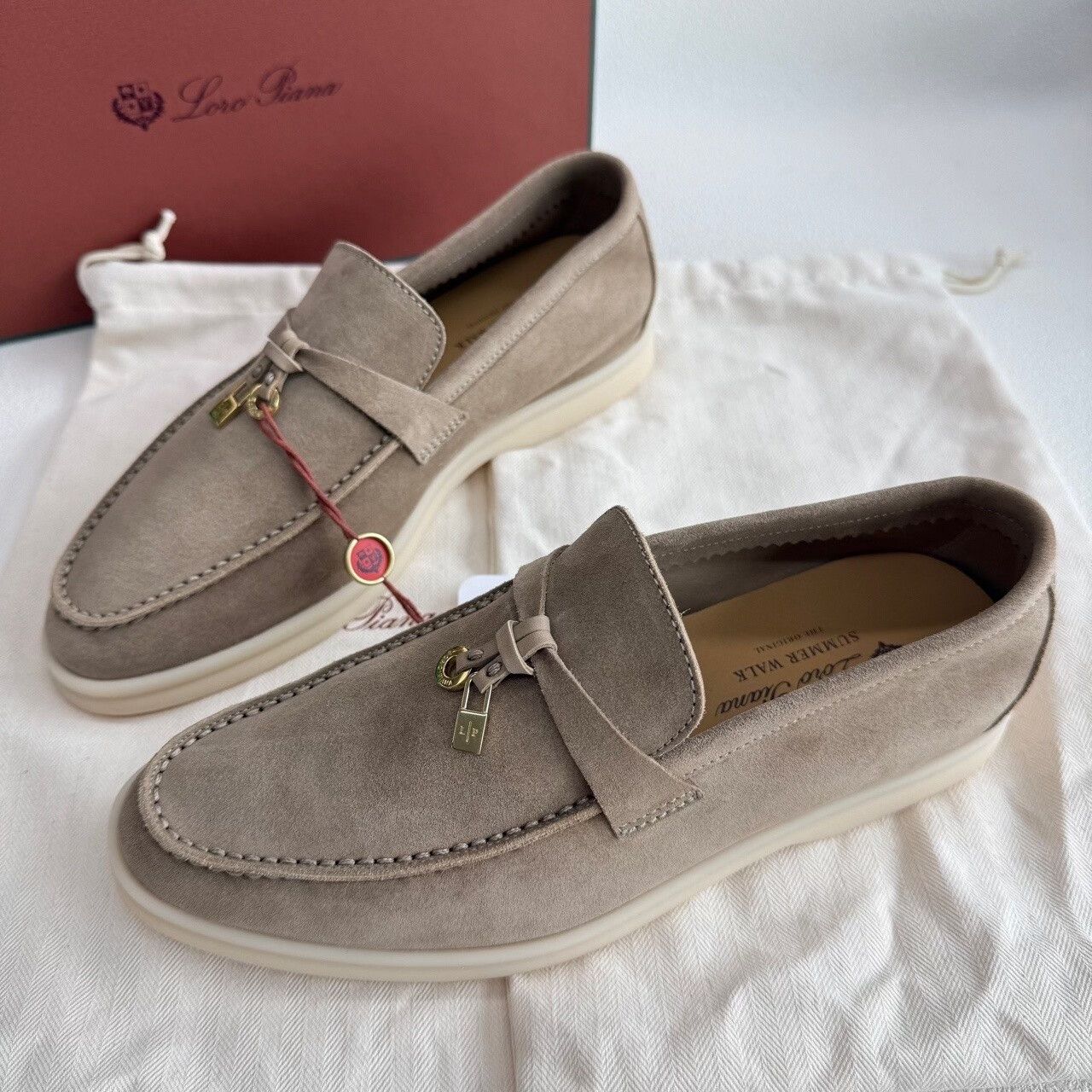 Loro Piana Loro Piana Suede Summer Walk Slip Ons Size 37 Size US 7 / IT 37 - 2 Thumbnail