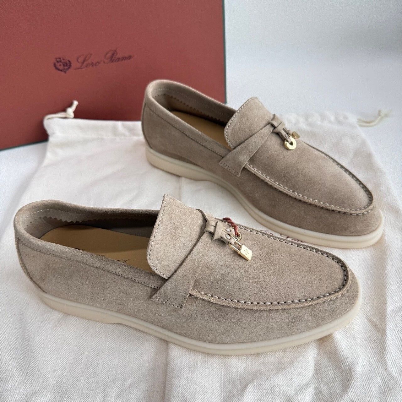 Loro Piana Loro Piana Suede Summer Walk Slip Ons Size 37 Size US 7 / IT 37 - 4 Thumbnail
