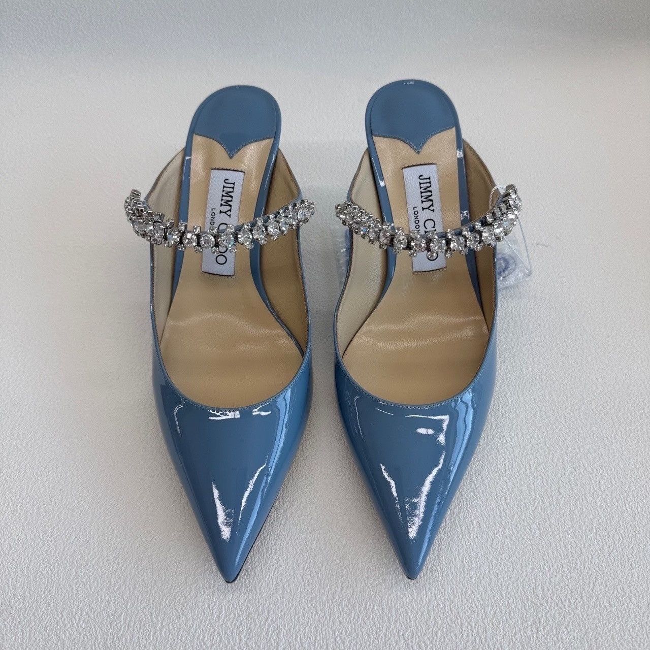 Jimmy Choo Jimmy Choo Bing Patent Crystal Mules Size 37.5 Size US 7.5 / IT 37.5 - 3 Thumbnail