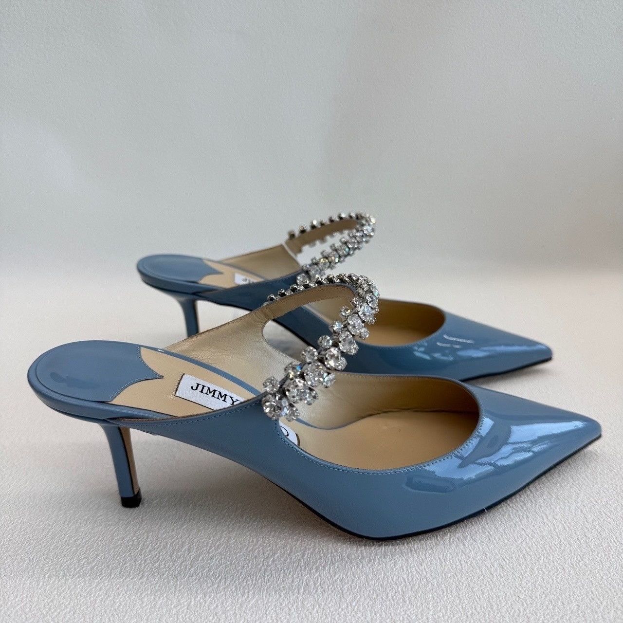 Jimmy Choo Jimmy Choo Bing Patent Crystal Mules Size 37.5 Size US 7.5 / IT 37.5 - 5 Thumbnail