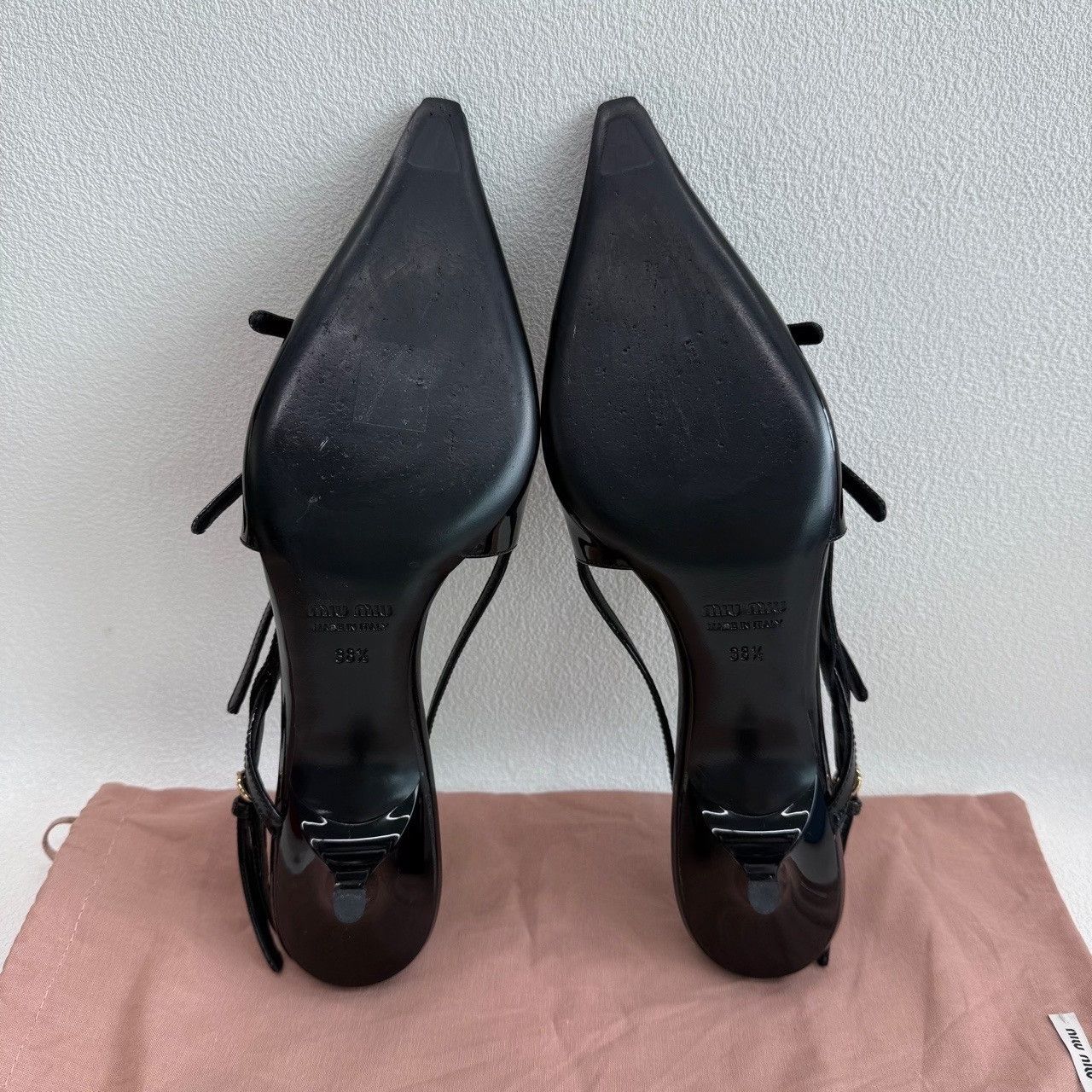 Miu Miu Miu Miu Patent Leather Slingback Heels Size 38.5 Size US 8.5 / IT 38.5 - 8 Thumbnail