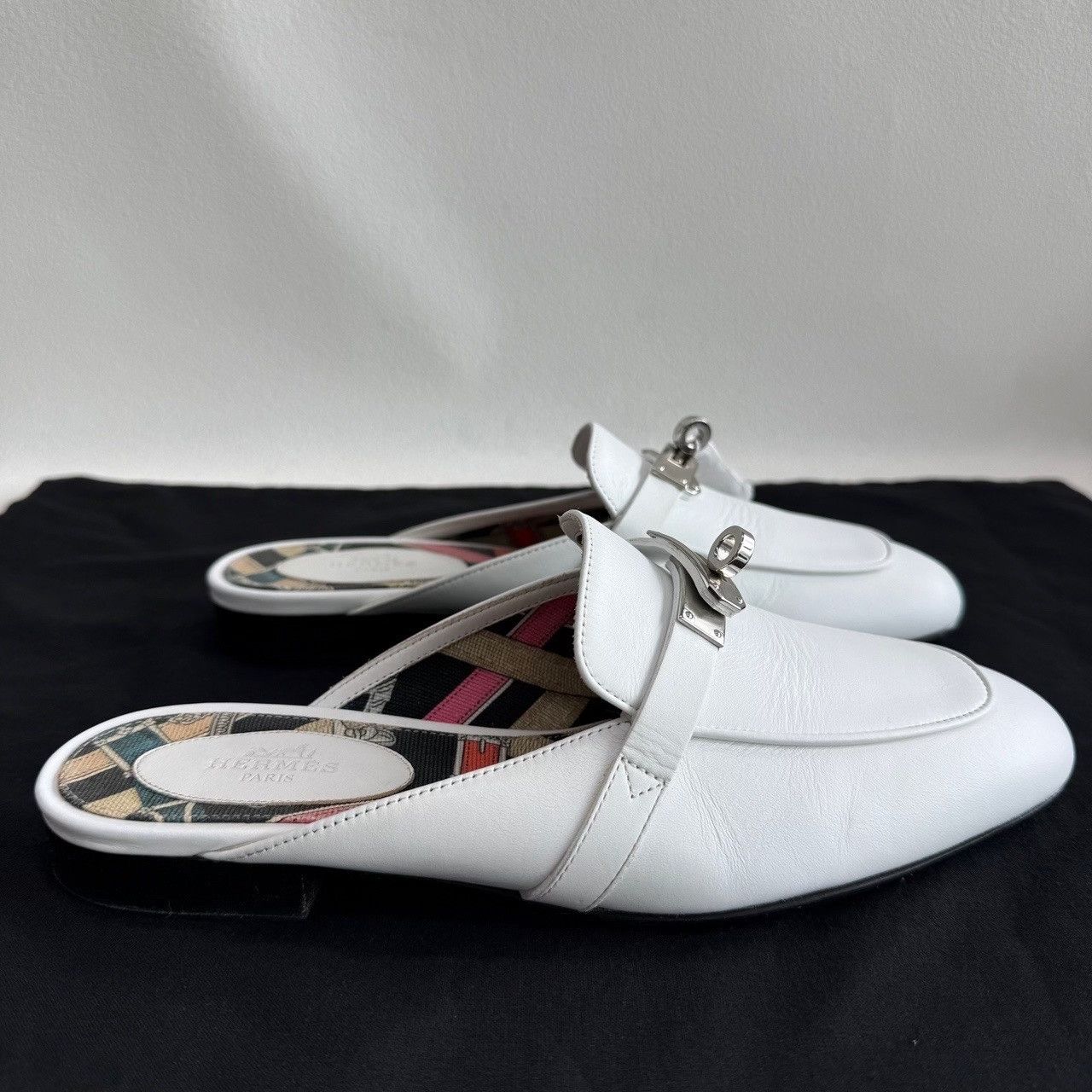 Hermes Hermes White Kelly Leather Mule Slides Size 36 Size US 6 / IT 36 - 5 Thumbnail