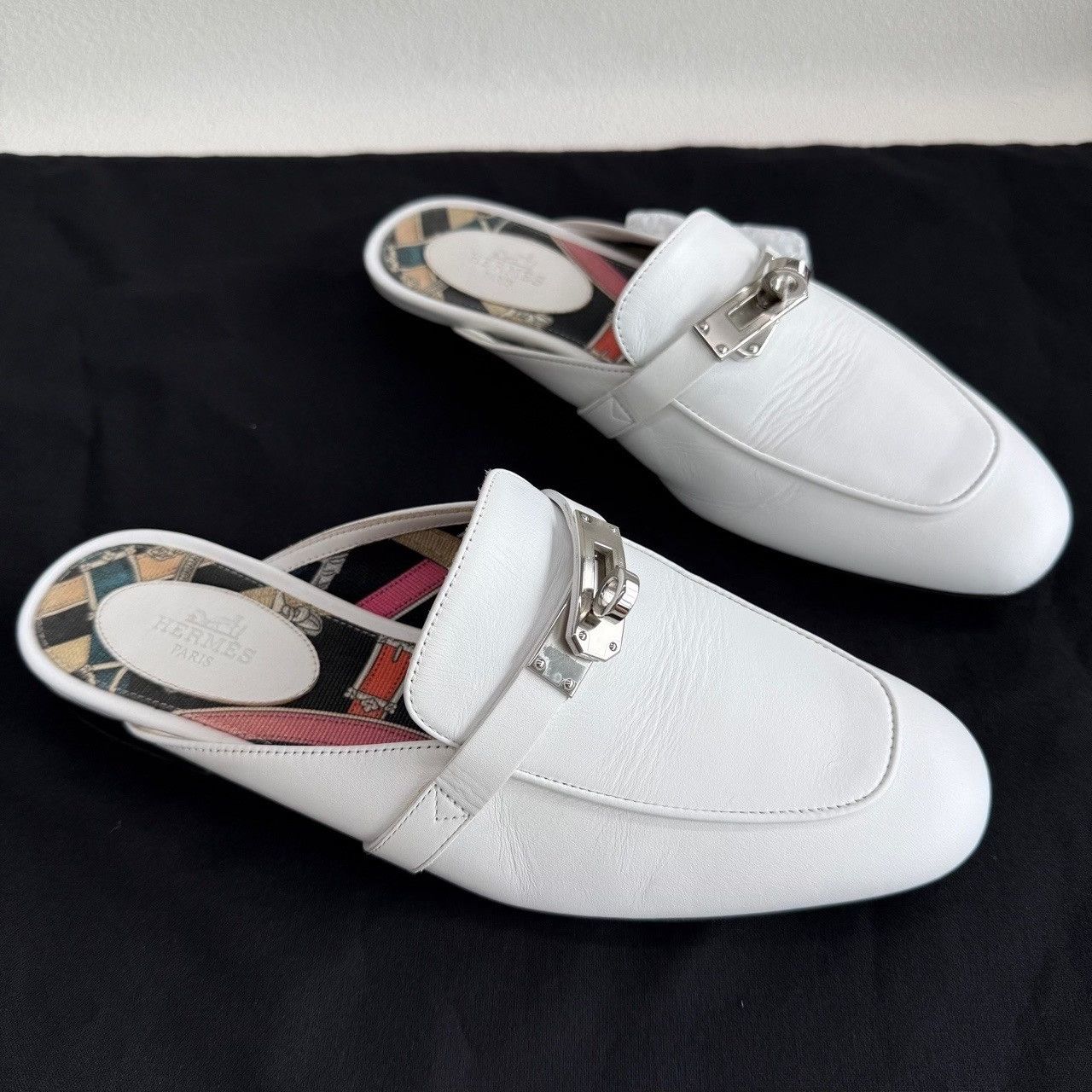 Hermes Hermes White Kelly Leather Mule Slides Size 36 Size US 6 / IT 36 - 4 Thumbnail