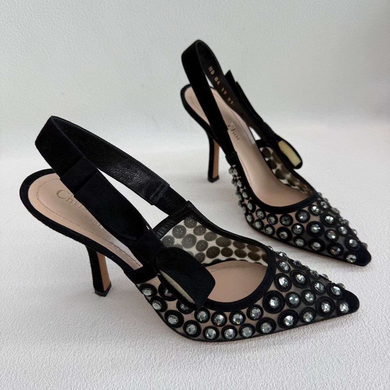 Dior Dior Crystal Embellished Slingback Heels Size 37 Size US 7 / IT 37 - 4 Thumbnail