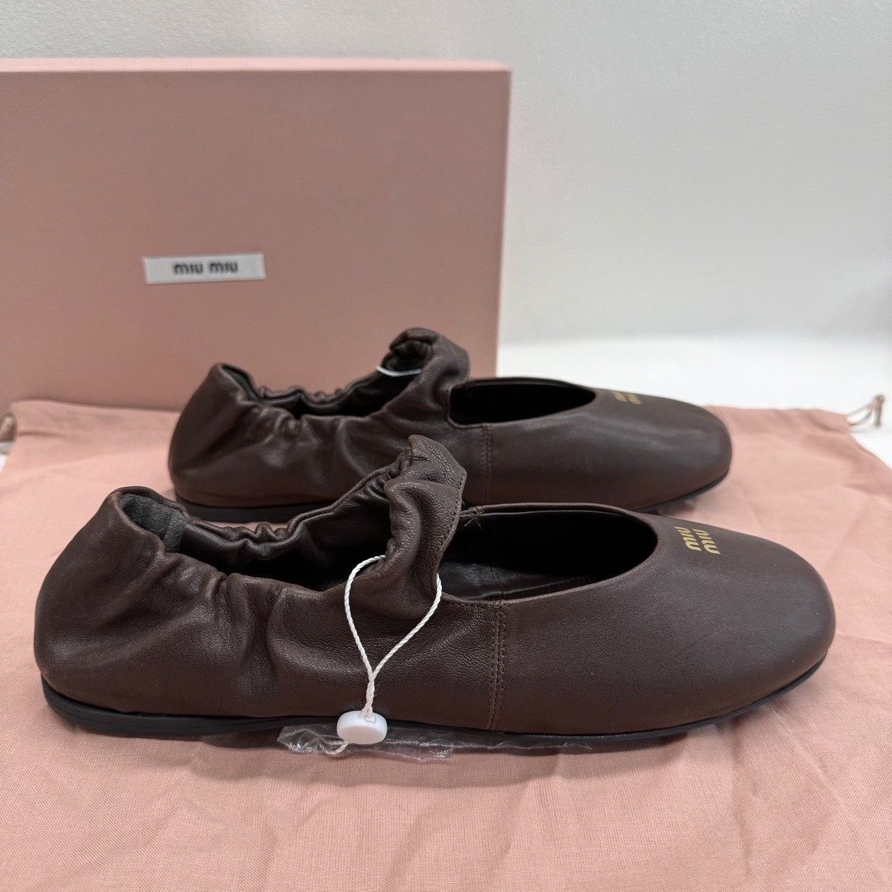 Miu Miu Miu Miu Nappa Leather Logo Flats Size 37 Size US 7 / IT 37 - 5 Thumbnail