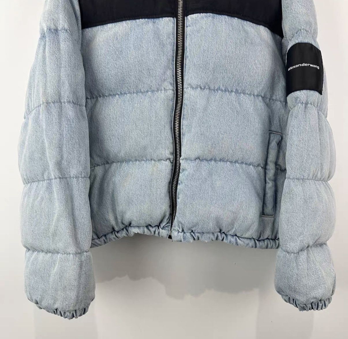 Alexander Wang Washed Denim Padded Coat Size US M / EU 48-50 / 2 - 3 Thumbnail