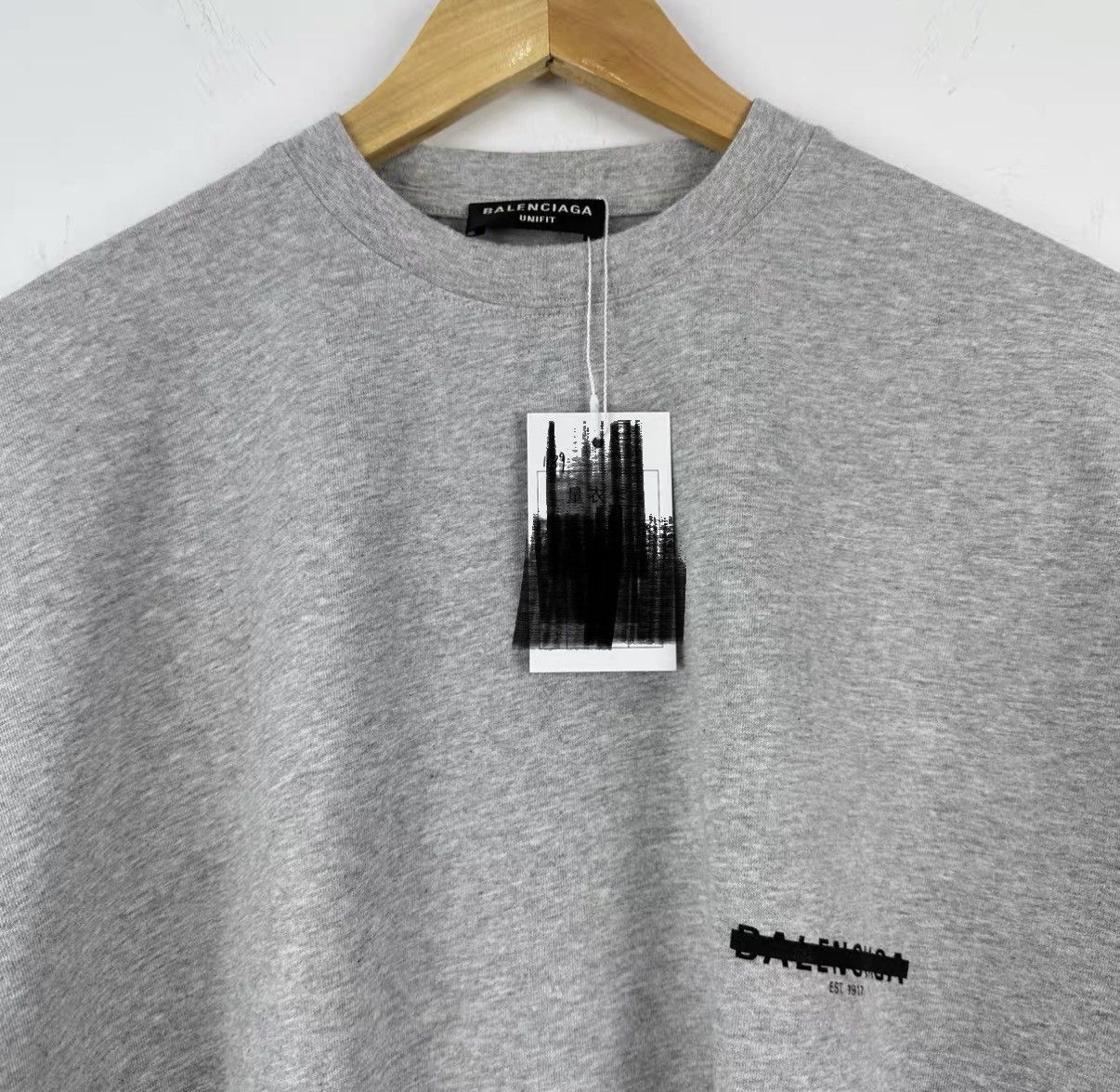 Balenciaga Gray Balenciaga Strike Line T-shirt Size US L / EU 52-54 / 3 - 3 Thumbnail