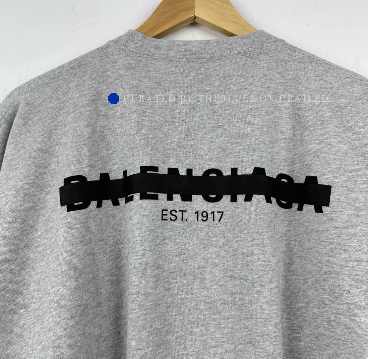 Balenciaga Gray Balenciaga Strike Line T-shirt Size US L / EU 52-54 / 3 - 4 Thumbnail