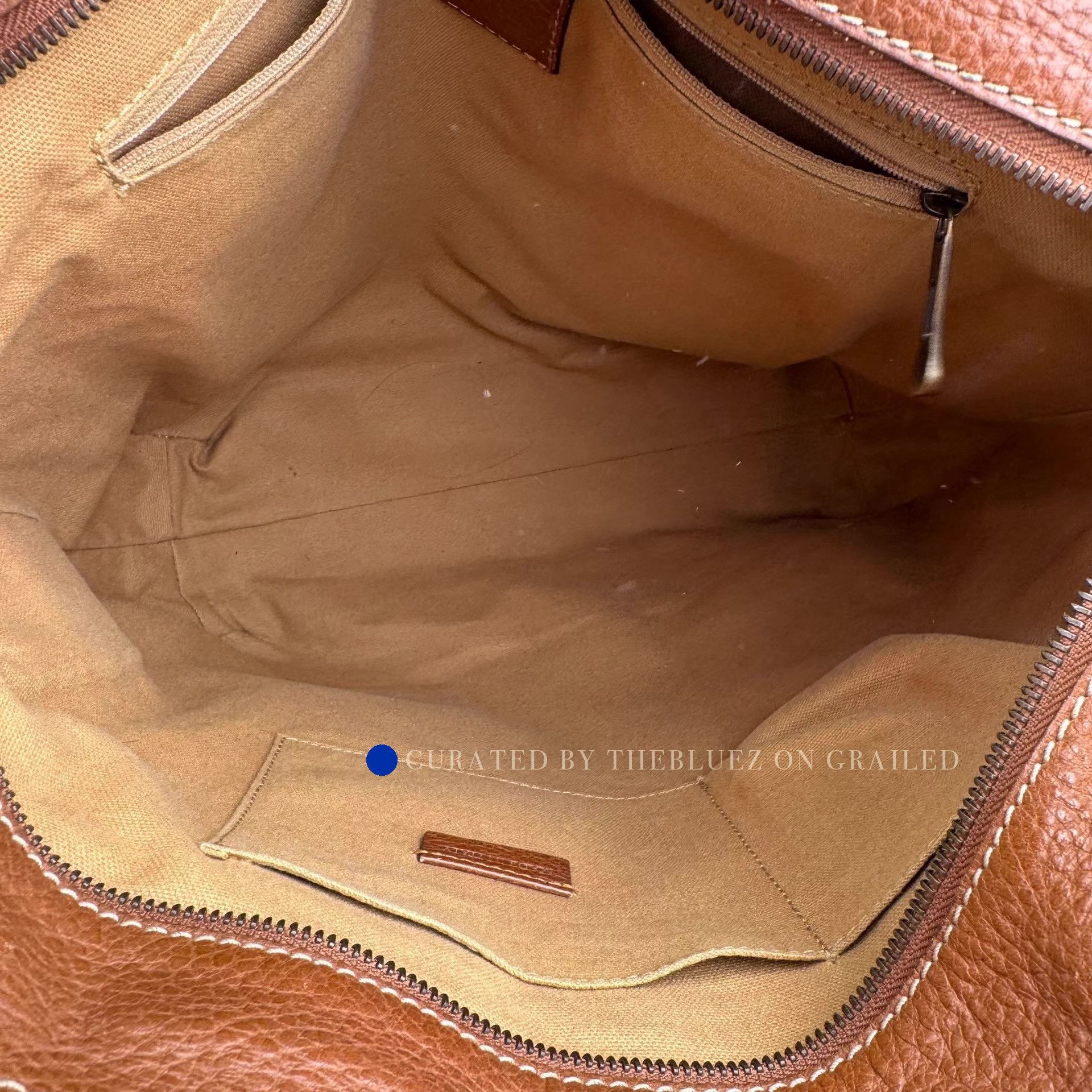 Burberry Brown Leather Tote Handbag Size ONE SIZE - 7 Thumbnail