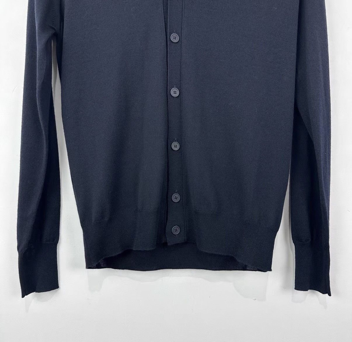 Bottega Veneta Classic Black Wool Knitted Cardigan Size US S / EU 44-46 / 1 - 4 Thumbnail