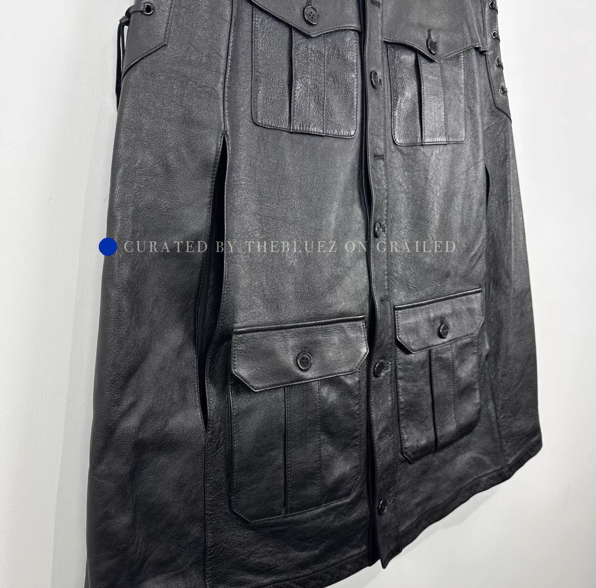 Saint Laurent Paris Sleek Black Sleeveless Leather Jacket Size US XS / EU 42 / 0 - 4 Thumbnail