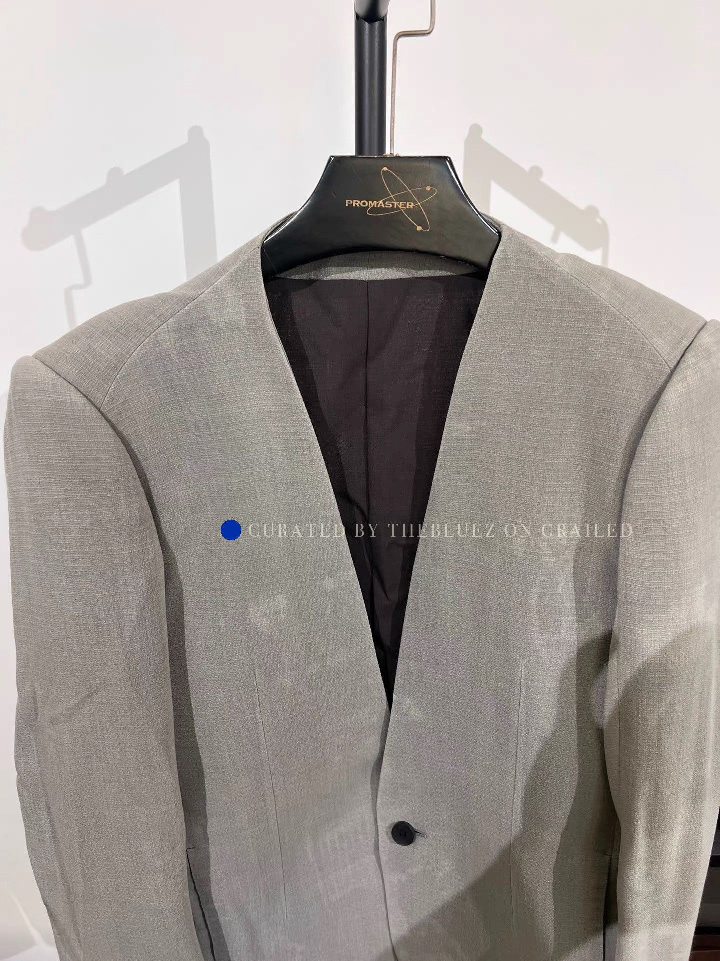 Devoa Avant-garde Washed Collarless Blazer Size US M / EU 48-50 / 2 - 2 Thumbnail