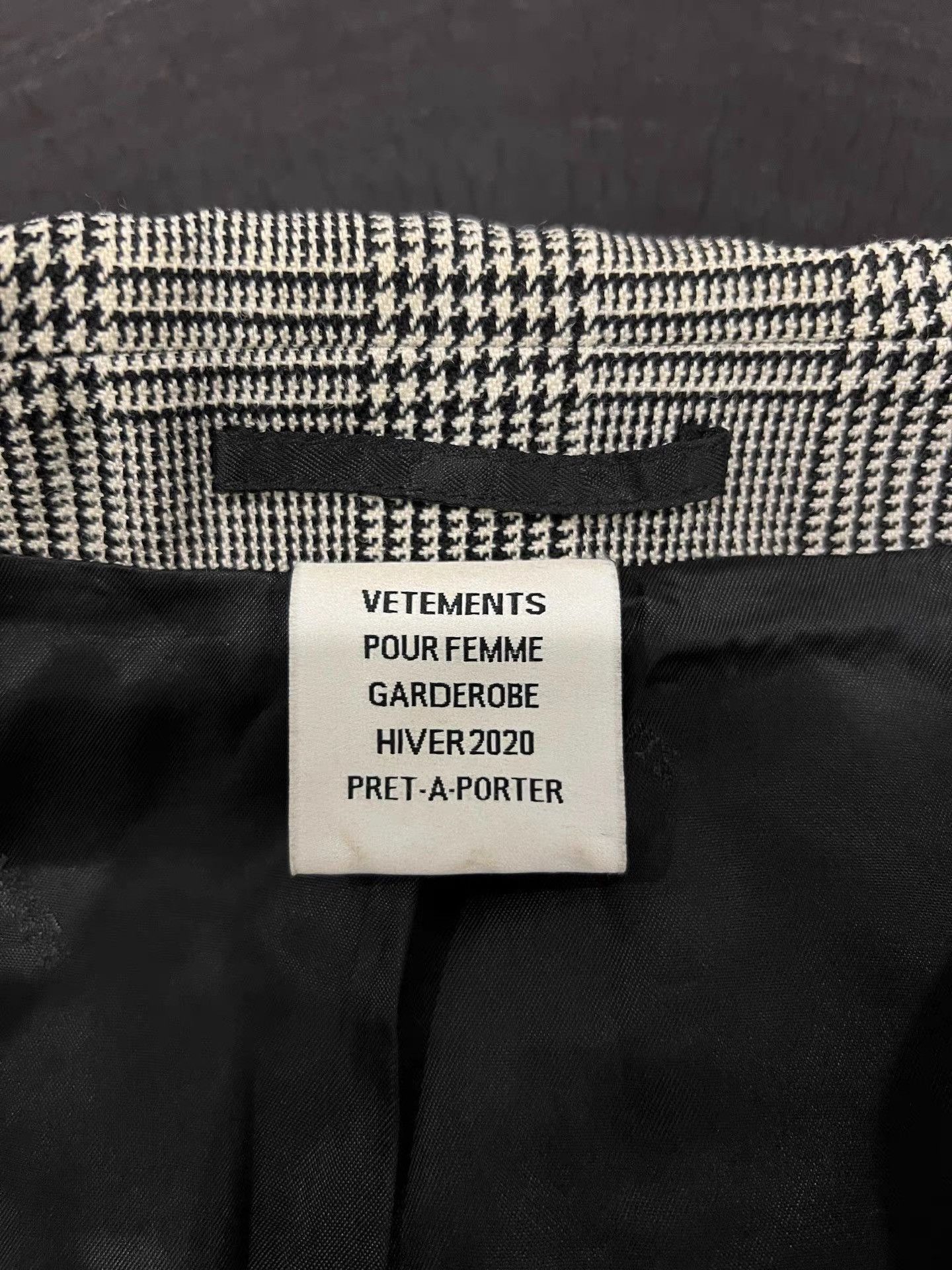 Vetements Oversized Houndstooth Blazer in Gray Size US M / EU 48-50 / 2 - 5 Thumbnail