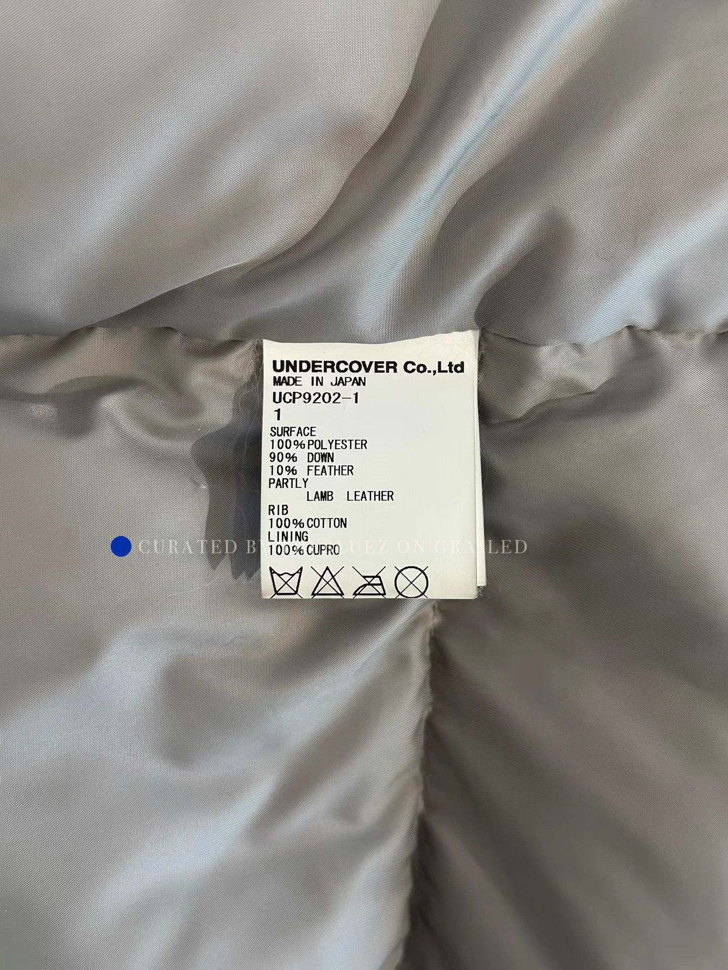 Undercover Leather Panel Puffer Jacket in Gray Size US S / EU 44-46 / 1 - 7 Thumbnail