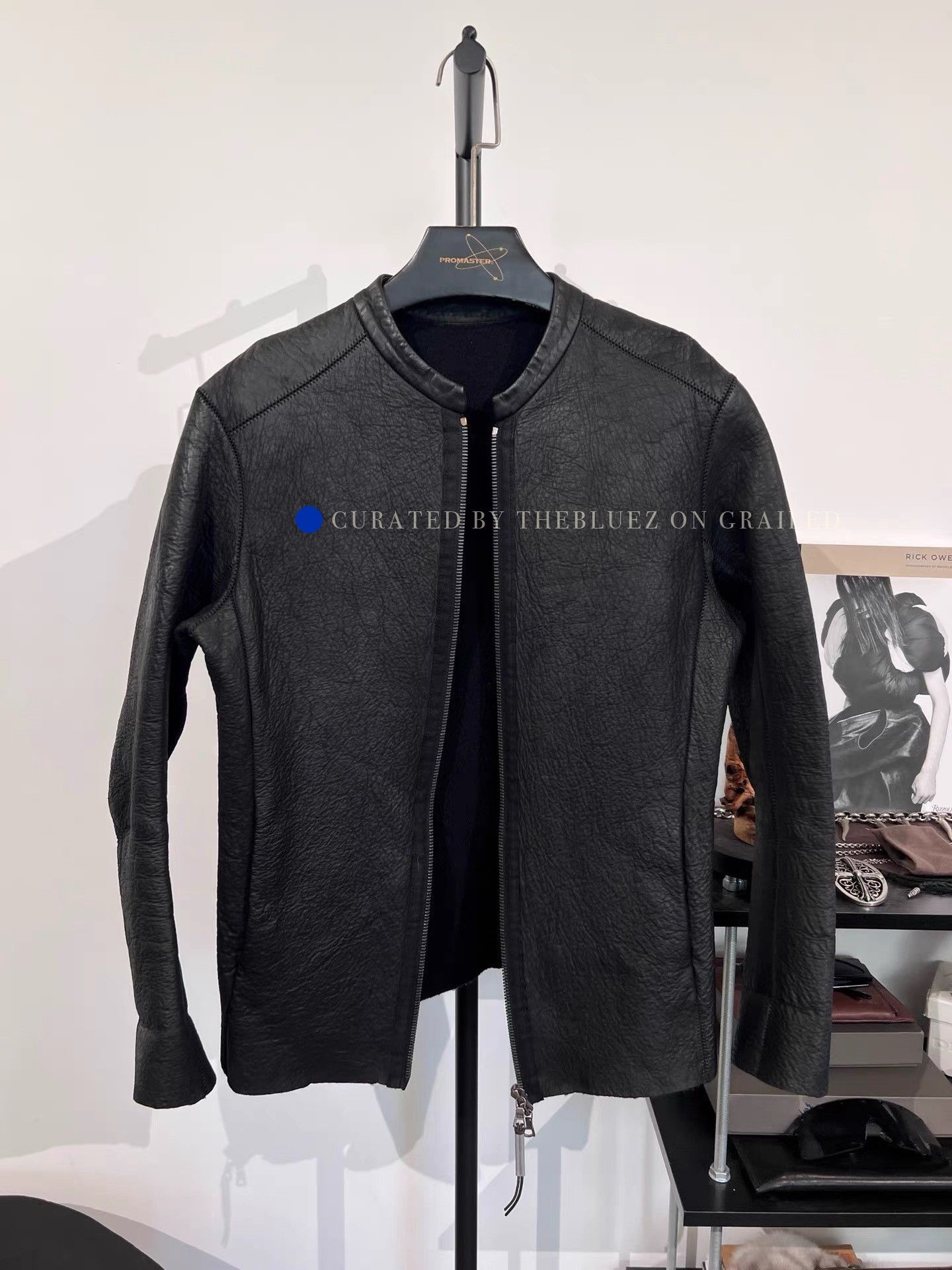 Isaac Sellam Experience Stand Collar Black Leather Jacket Size US S / EU 44-46 / 1 - 2 Thumbnail
