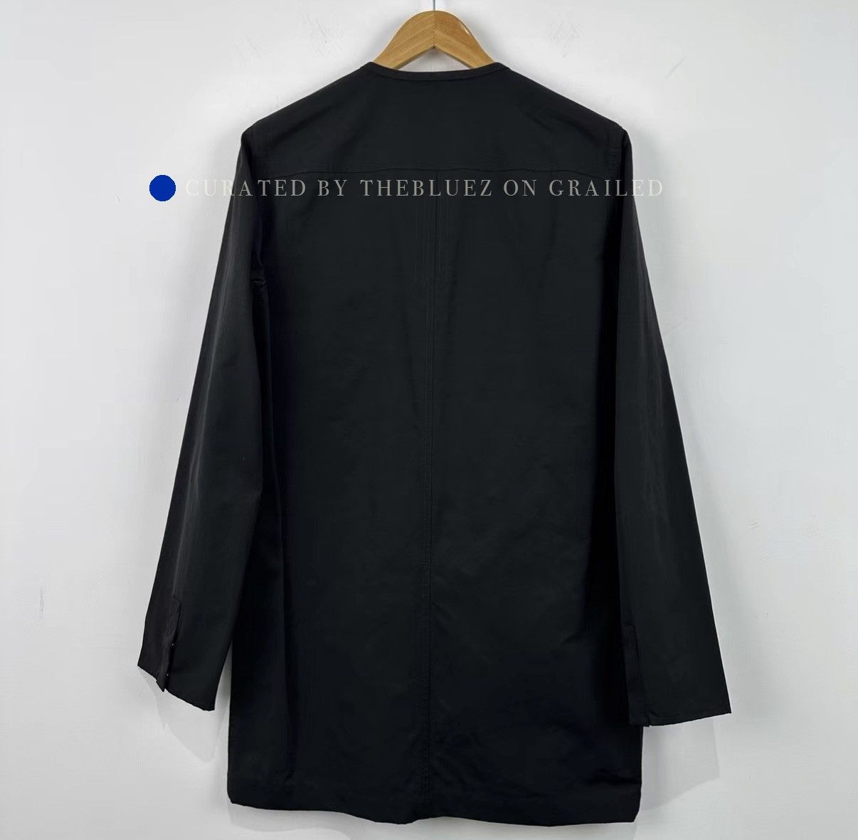 Rick Owens Elegant Black Spliced Trench Coat Size US M / EU 48-50 / 2 - 2 Thumbnail