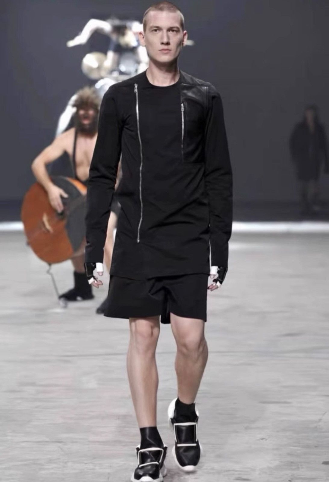 Rick Owens Elegant Black Spliced Trench Coat Size US M / EU 48-50 / 2 - 6 Thumbnail