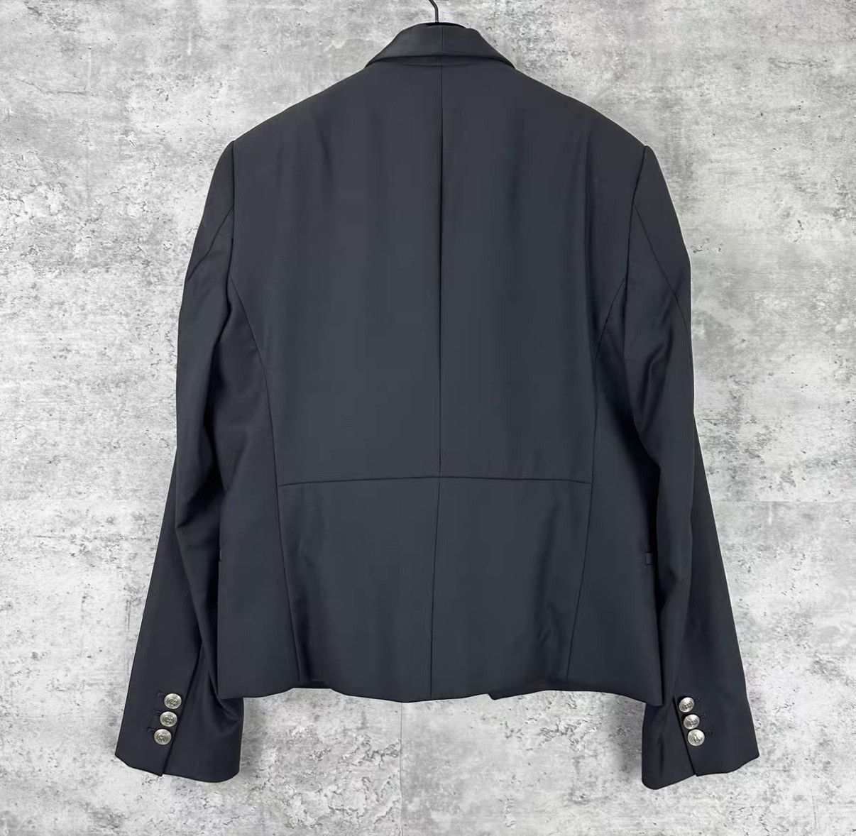Balmain Double-Breasted Satin Blazer in Black Size US M / EU 48-50 / 2 - 2 Thumbnail