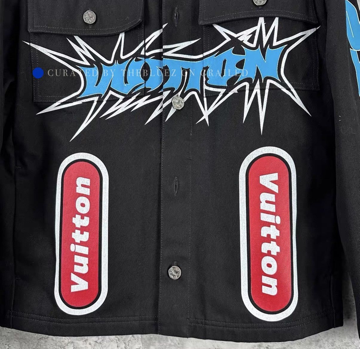 Louis Vuitton Graffiti Print Denim Jacket Size US M / EU 48-50 / 2 - 4 Thumbnail