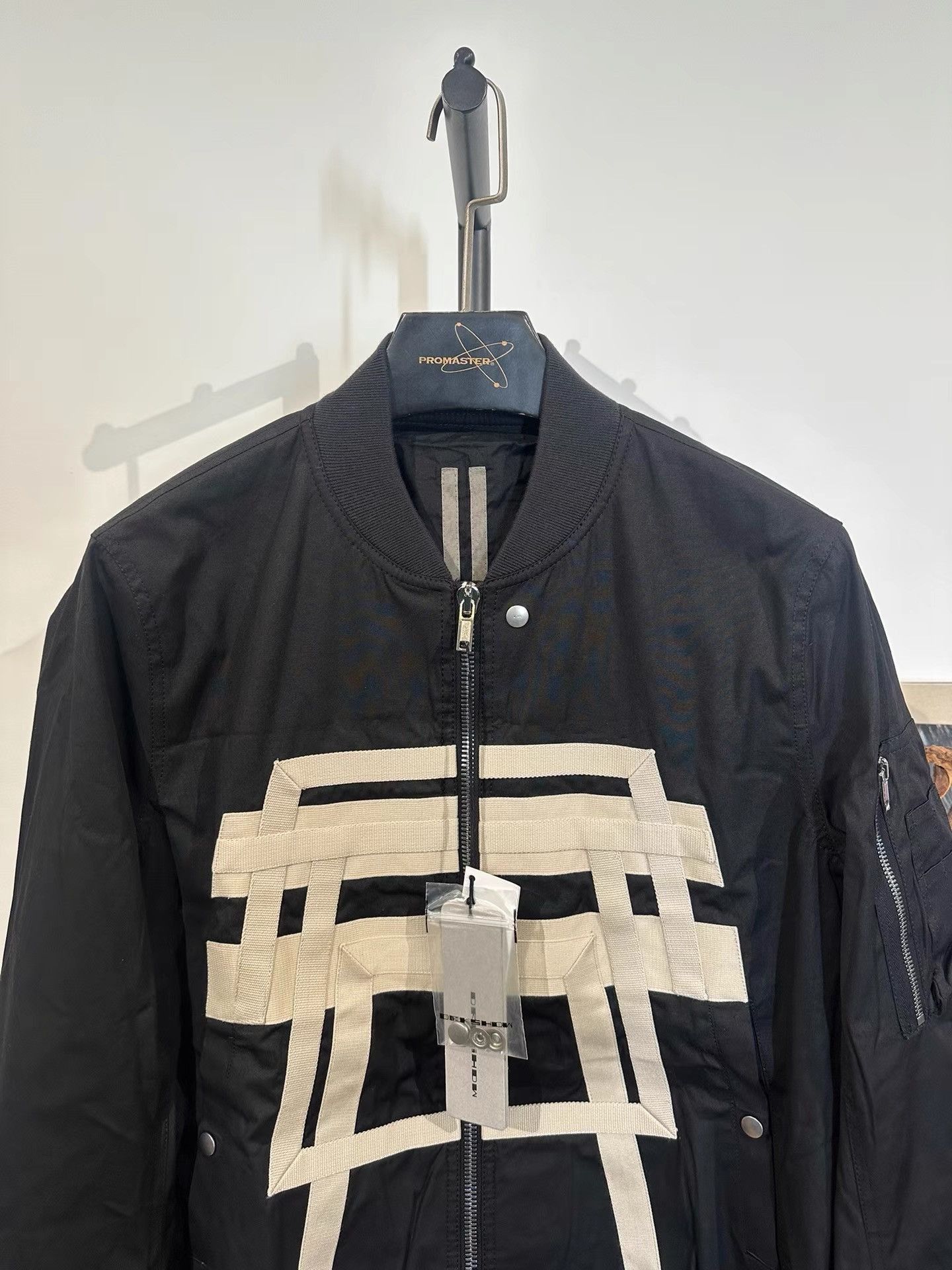 Rick Owens Sleek Black Webbing Bomber Jacket Size US L / EU 52-54 / 3 - 2 Thumbnail