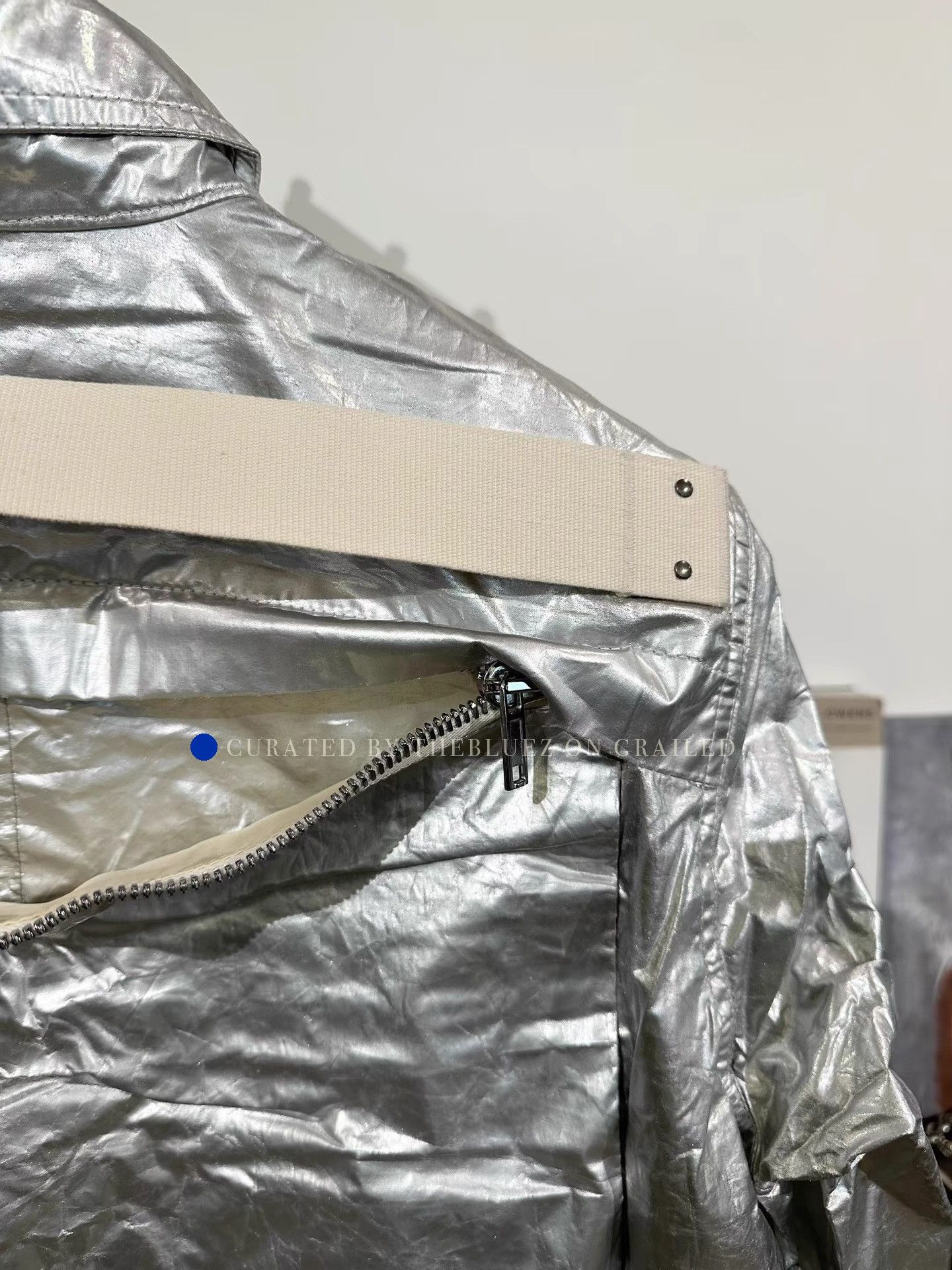 Rick Owens Metallic Silver Cargo Jacket Size US S / EU 44-46 / 1 - 3 Thumbnail