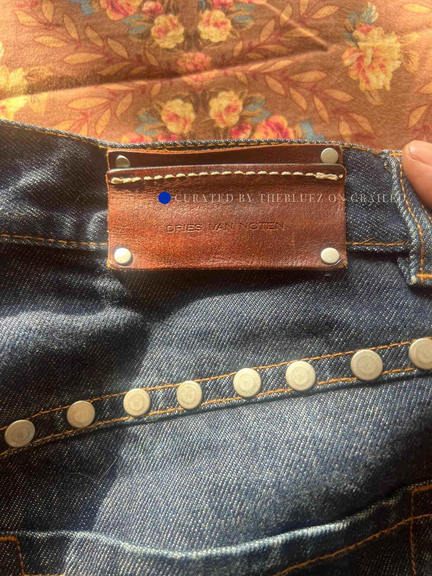 Dries Van Noten Flared Raw-Edge Jeans with Stud Details Size US 32 / EU 48 - 4 Thumbnail