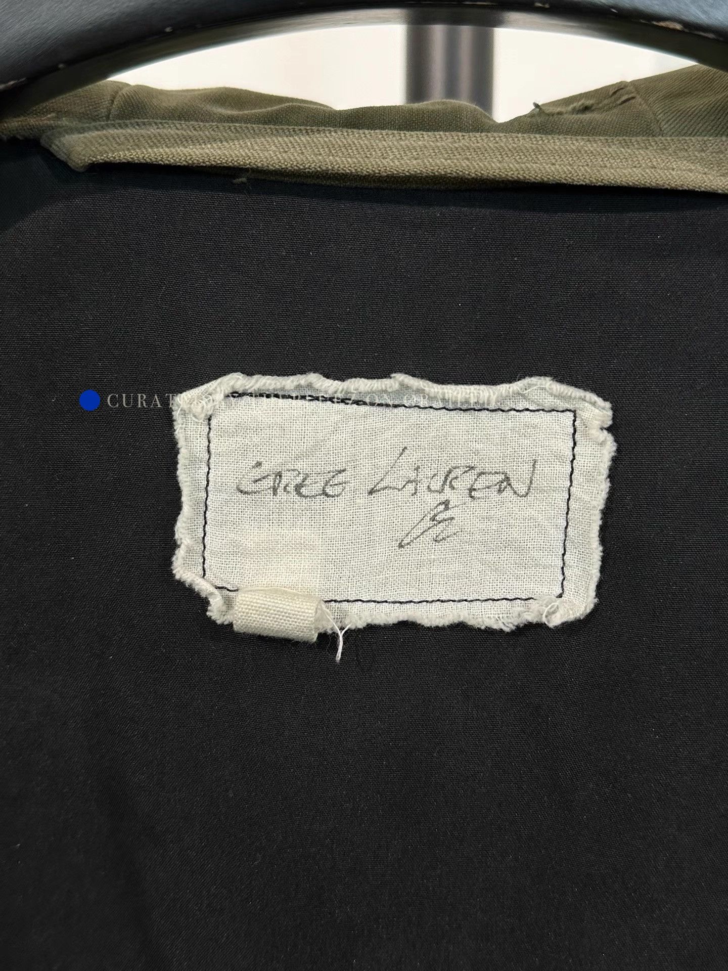 Greg Lauren Unique Green Leather Spliced Work Jacket Size US L / EU 52-54 / 3 - 7 Thumbnail