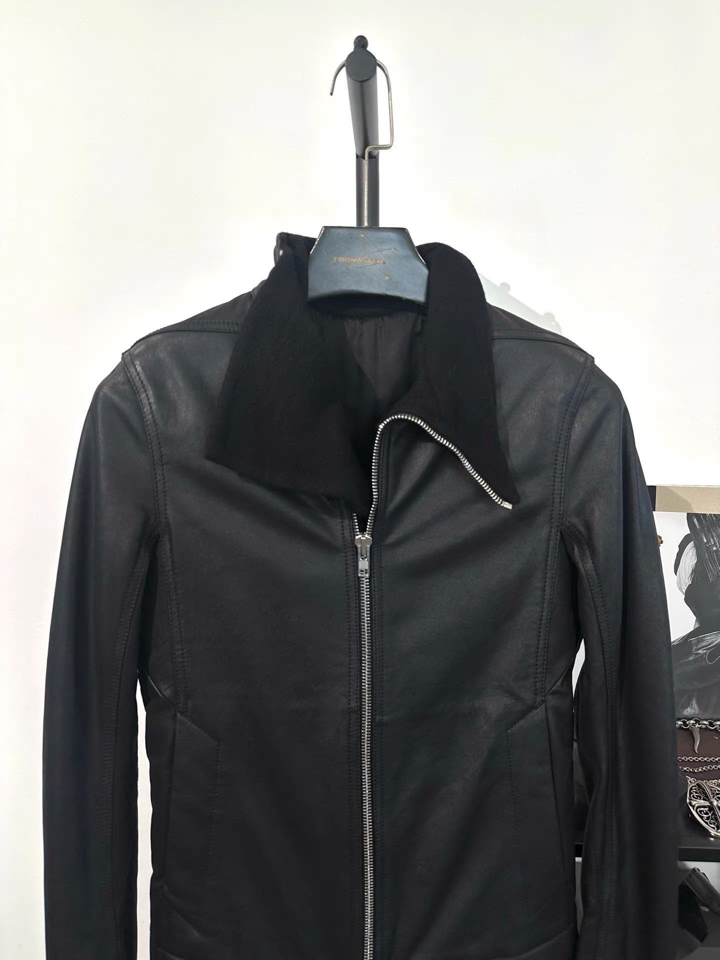 Rick Owens Spliced Black Mid-Length Woolen Coat Size US S / EU 44-46 / 1 - 6 Thumbnail