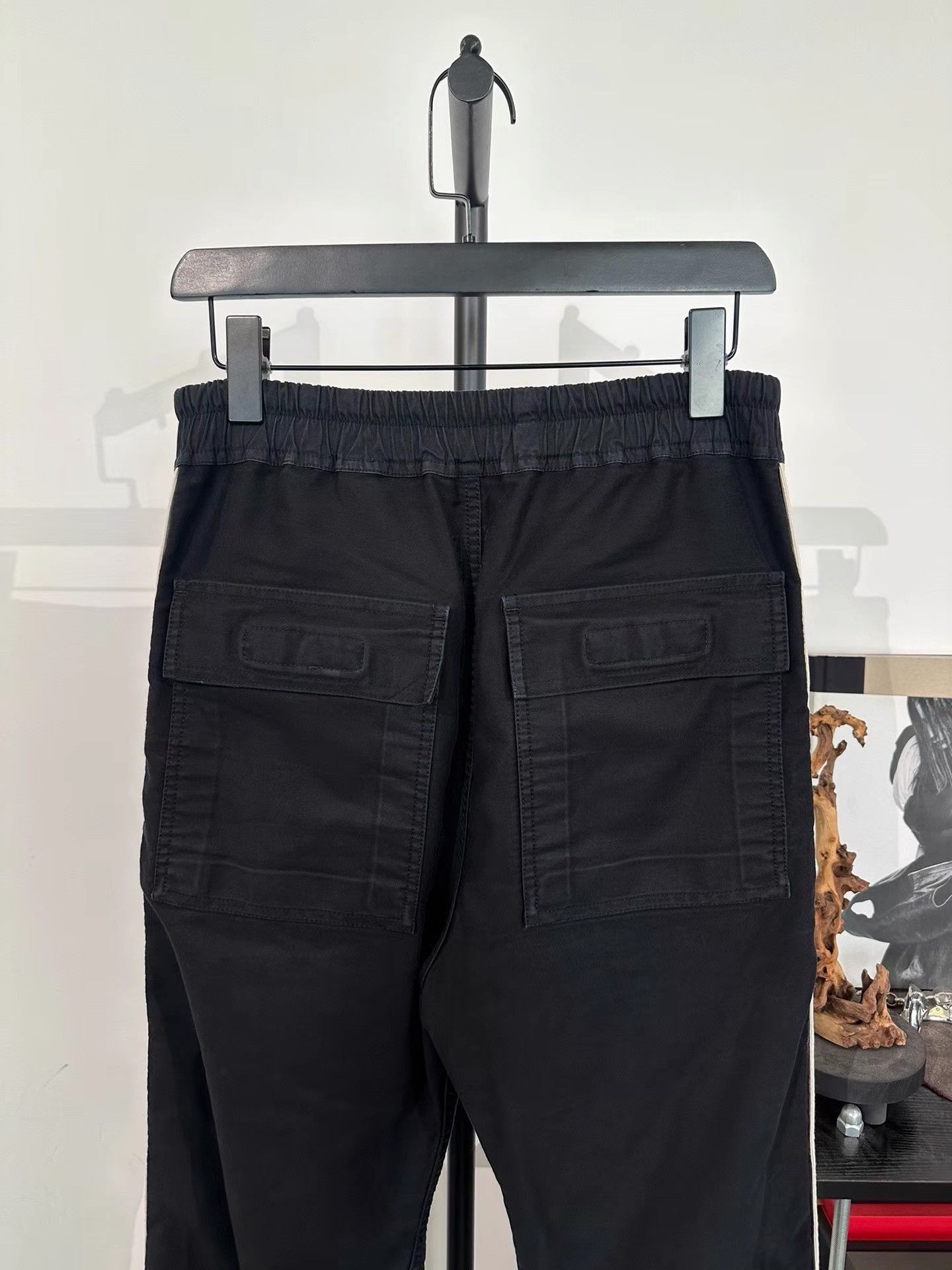 Rick Owens Slim Fit Black Cargo Trousers Size US 32 / EU 48 - 4 Thumbnail