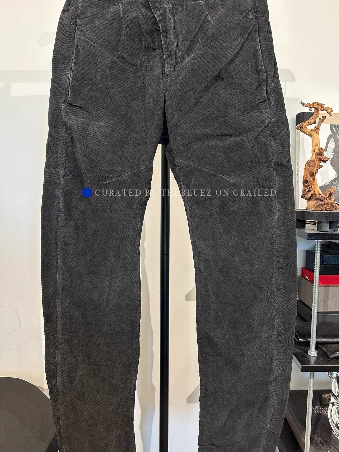 11 By Boris Bidjan Saberi Curved Faded Corduroy Pants in Black Size US 32 / EU 48 - 6 Thumbnail