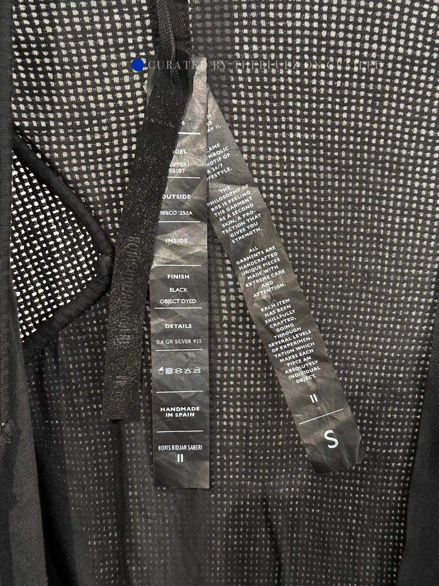 Boris Bidjan Saberi Mesh Spliced Jacket in Black Size US S / EU 44-46 / 1 - 6 Thumbnail