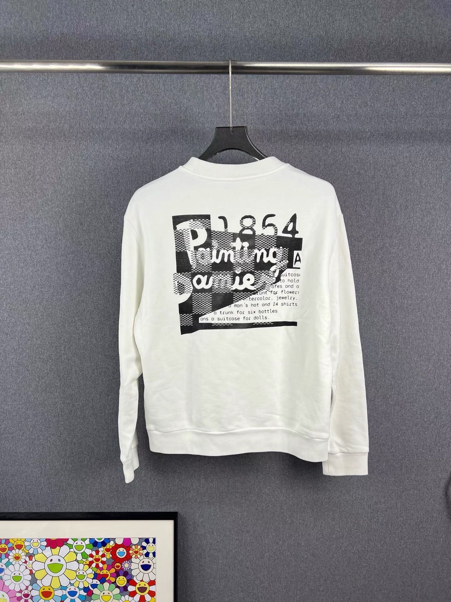 Louis Vuitton LV Letter Printed White Sweatshirt Size US M / EU 48-50 / 2 - 2 Thumbnail