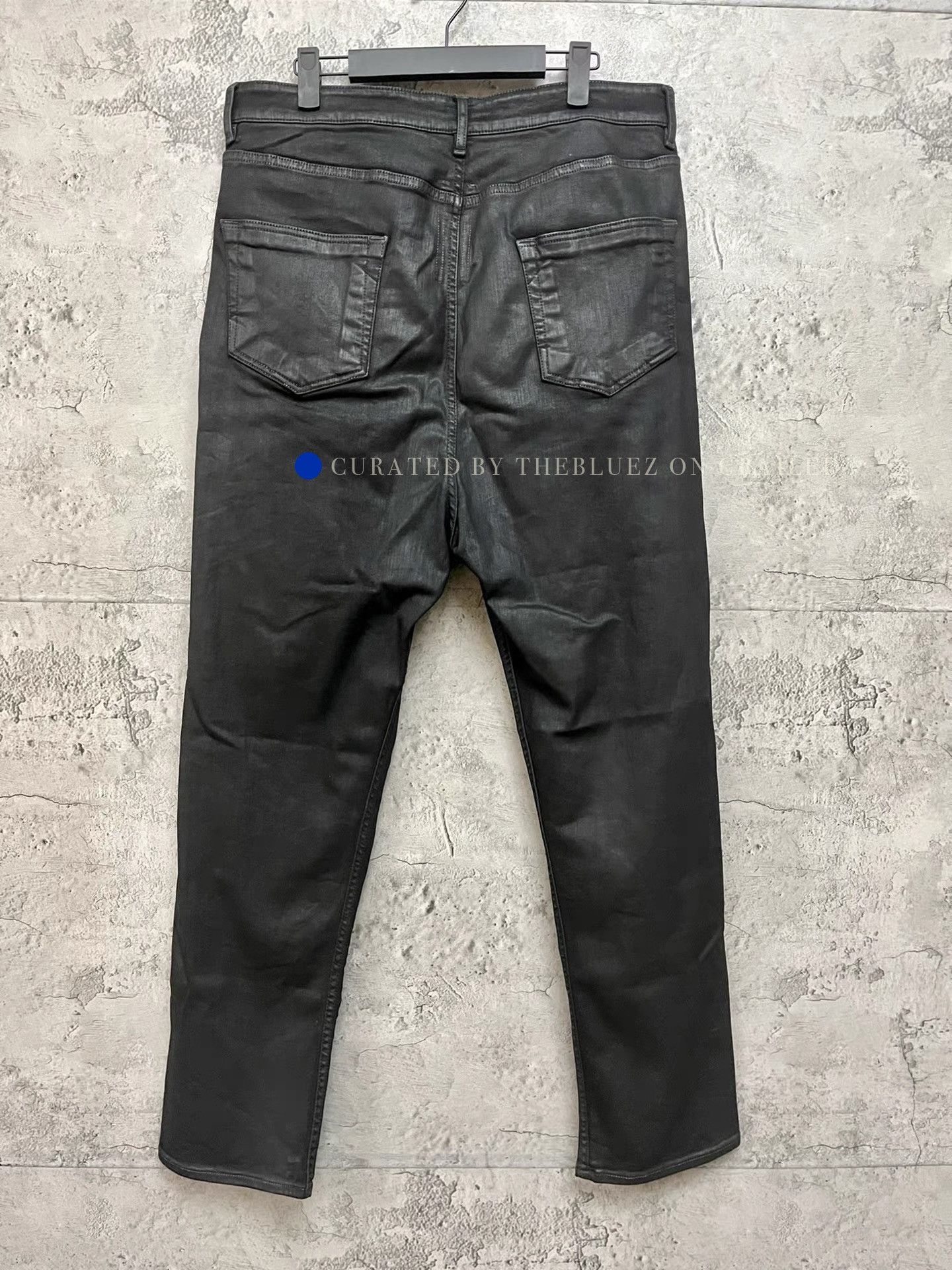 Rick Owens Sleek Black Waxed Casual Pants Size US 34 / EU 50 - 3 Thumbnail