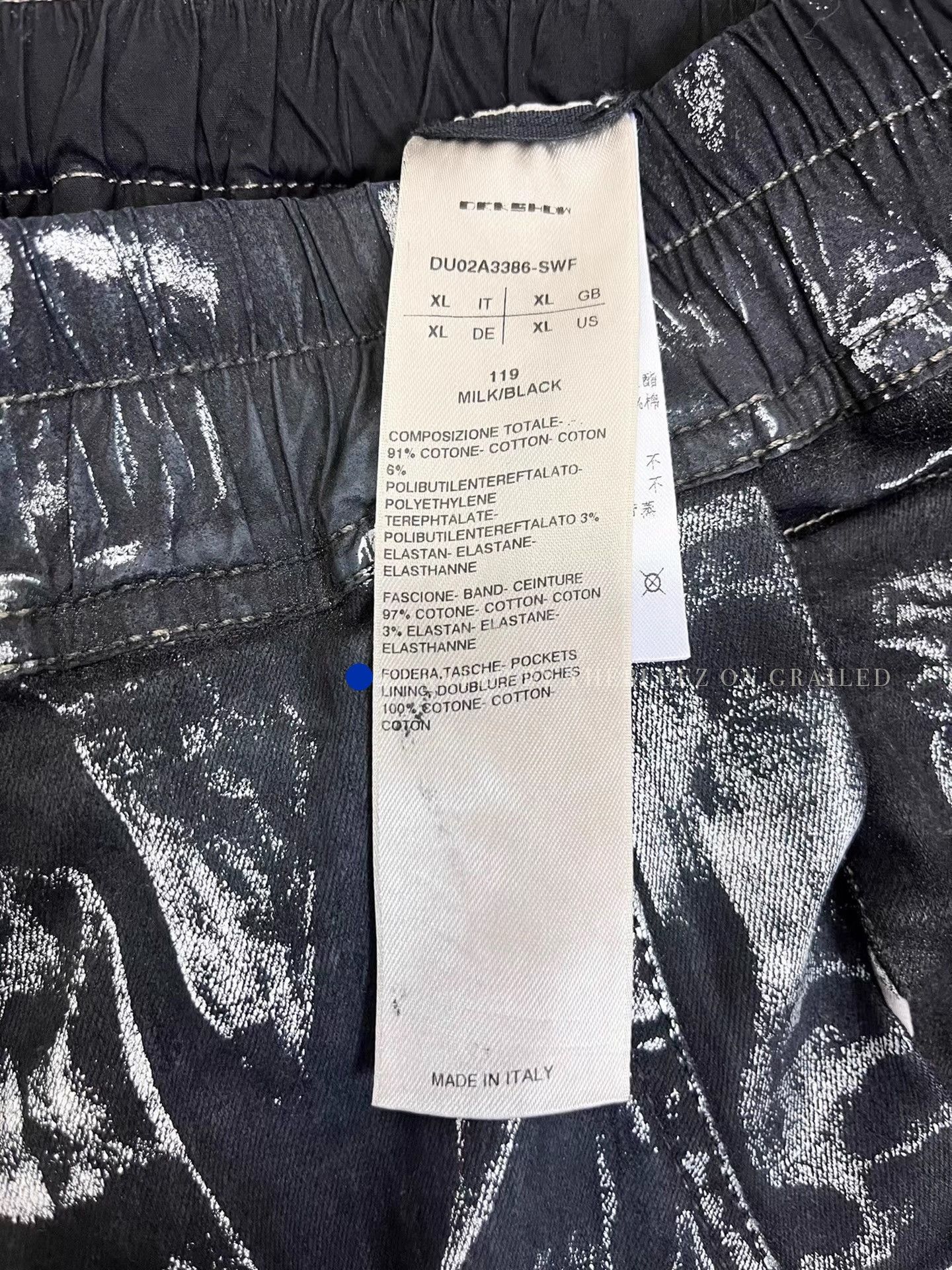 Rick Owens Painted Cargo Bullet Pants in Black Size US 32 / EU 48 - 3 Thumbnail