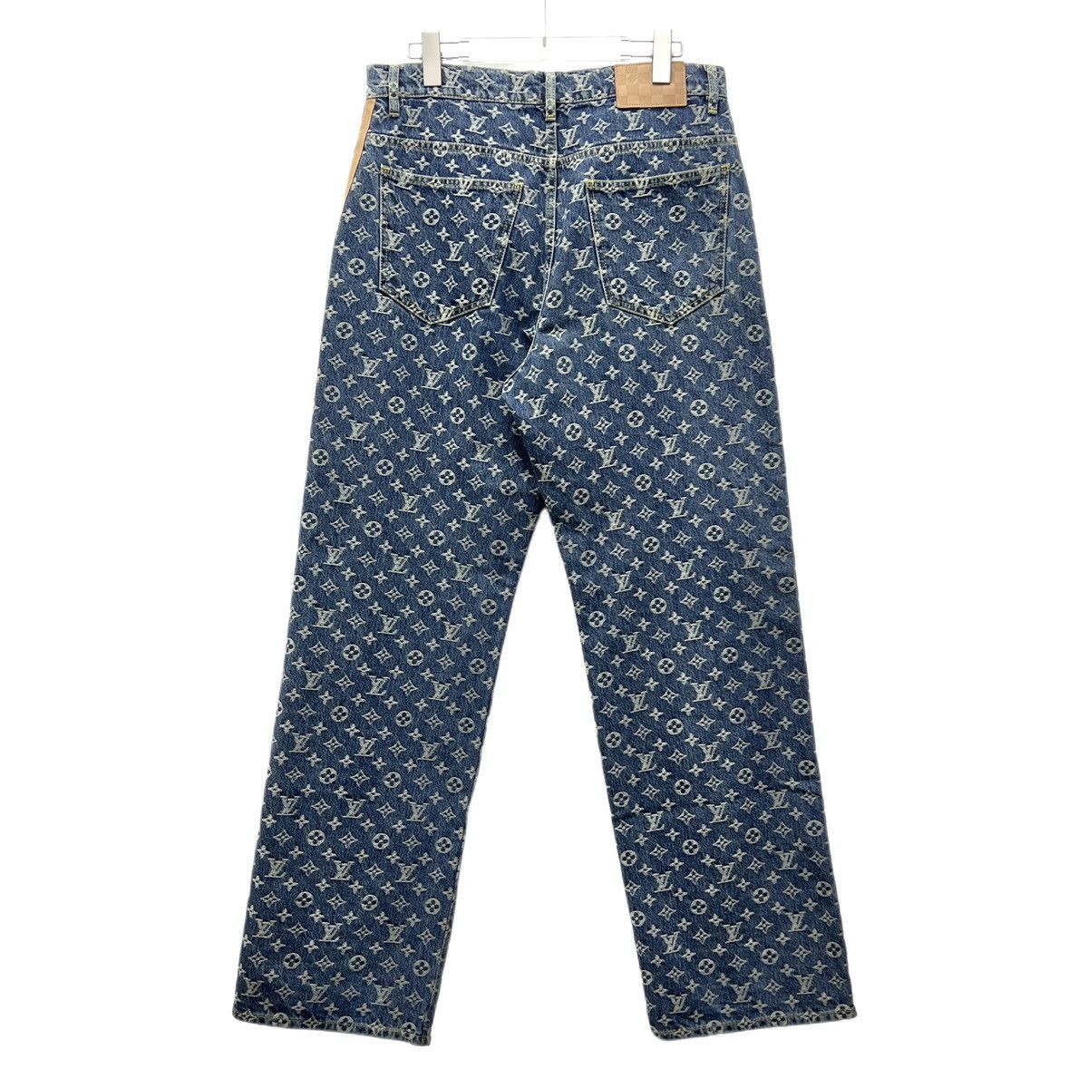 Louis Vuitton Blue Monogram All-Over Print Jeans Size US 32 / EU 48 - 2 Thumbnail