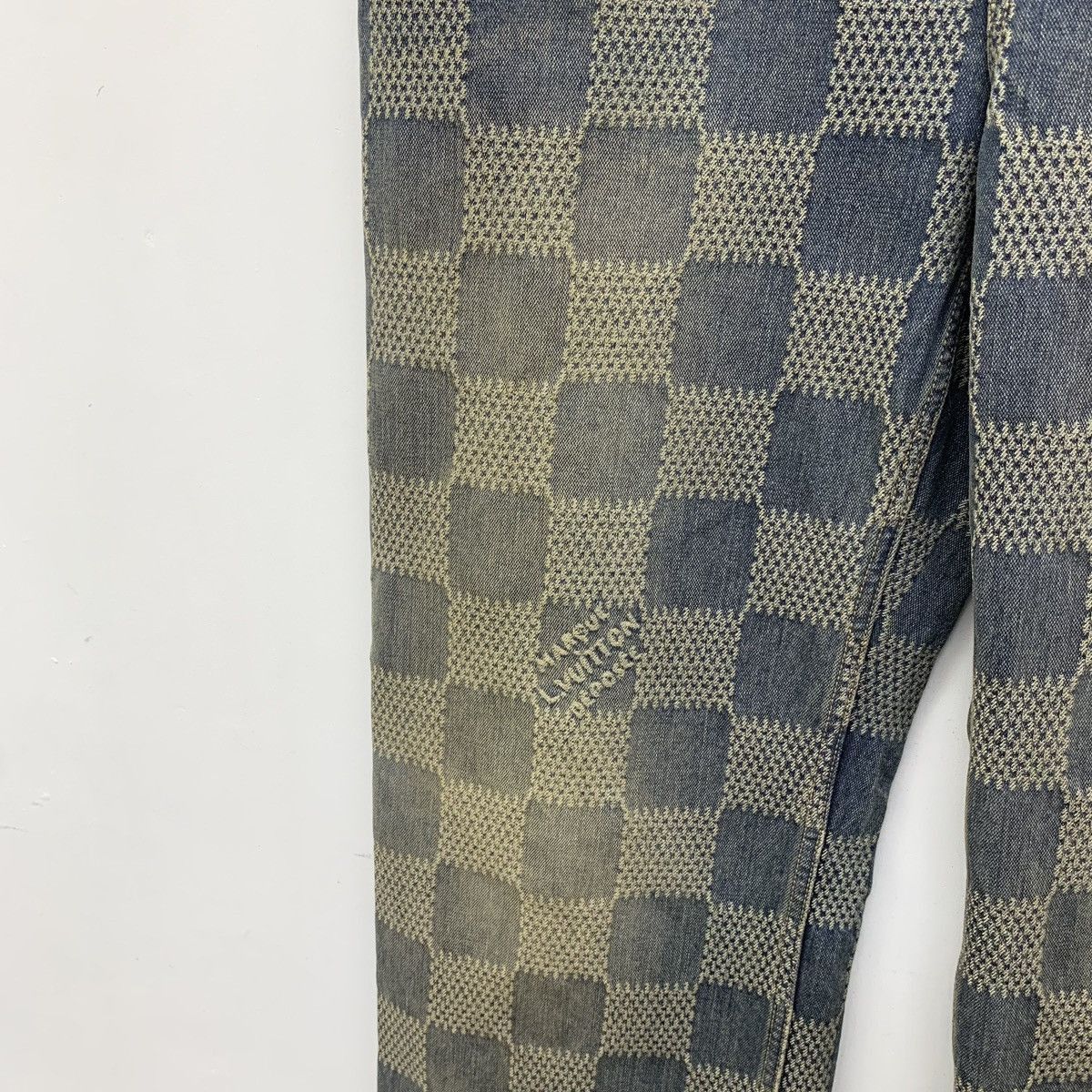Louis Vuitton Pharrell Blue Damier Denim Pants Size US 32 / EU 48 - 4 Thumbnail