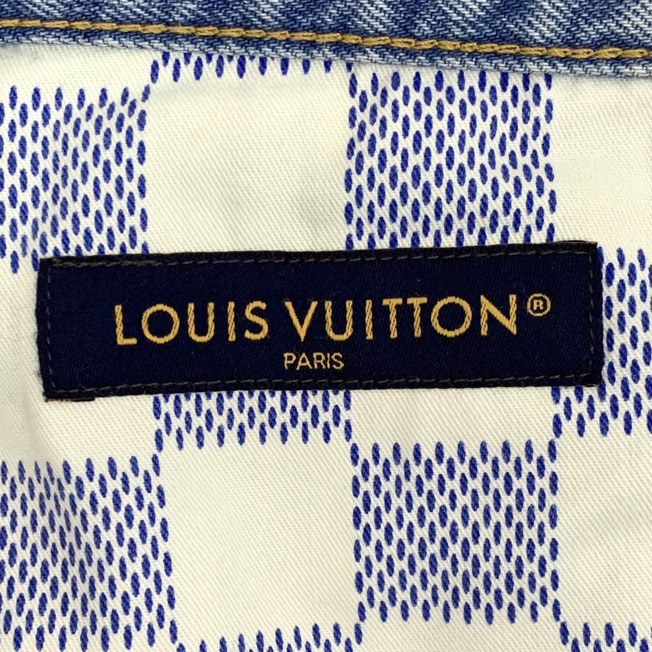 Louis Vuitton Blue Denim Shorts with Logo Patch Size US 32 / EU 48 - 4 Thumbnail