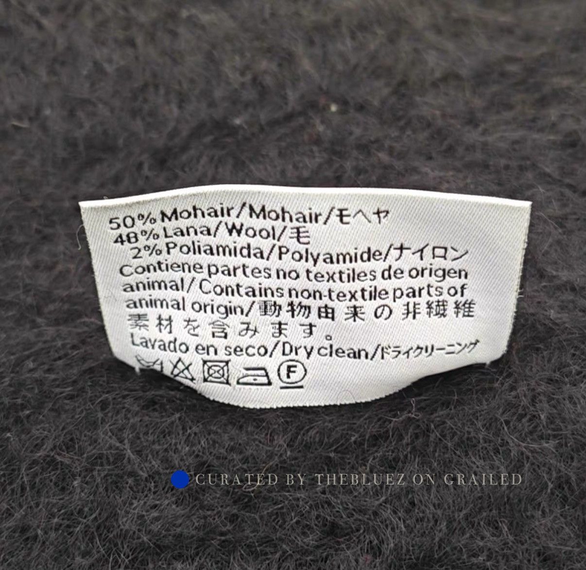 Loewe Cozy Black Mohair & Wool Scarf Size ONE SIZE - 2 Thumbnail
