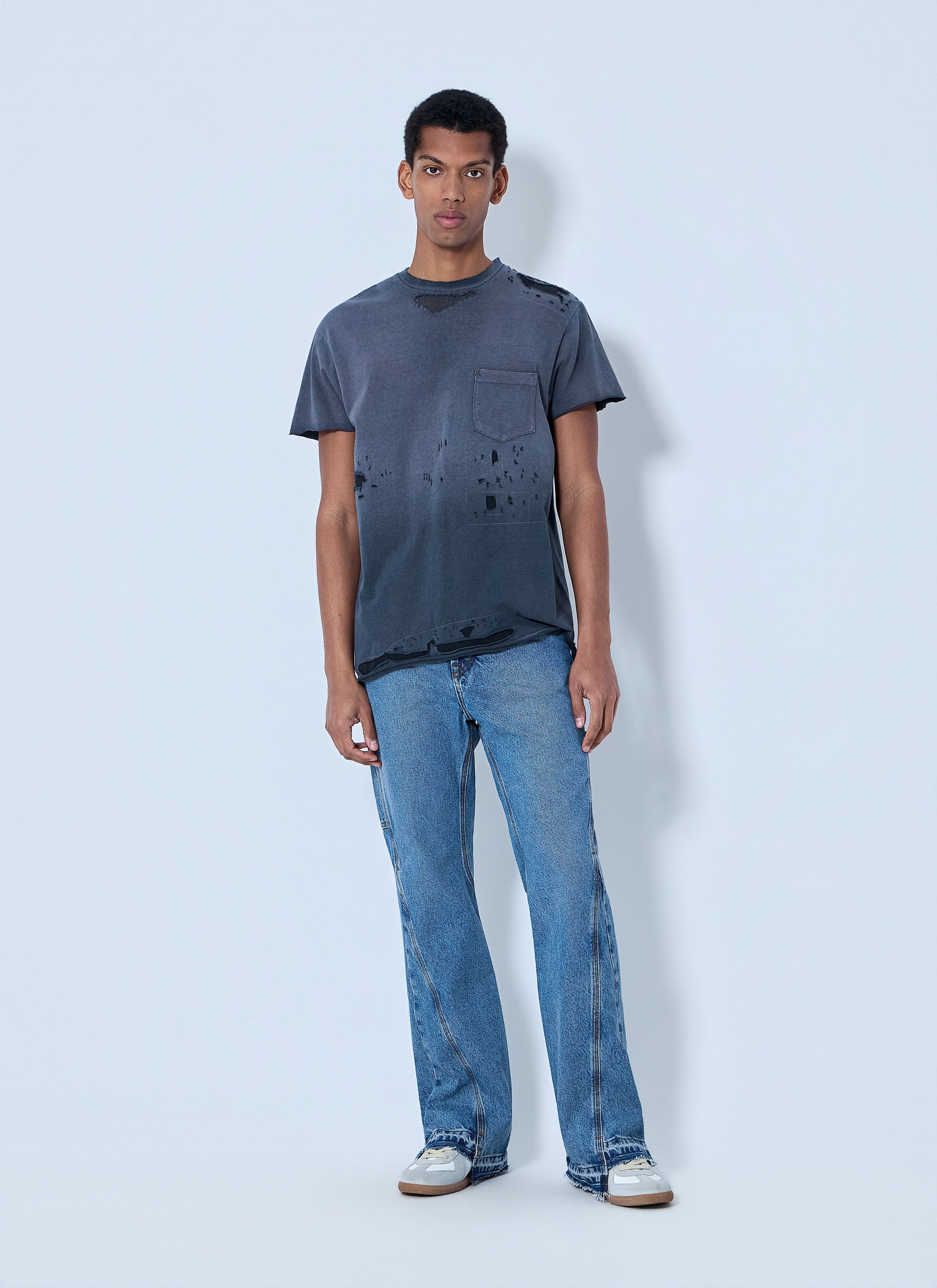 Gallery Dept. Distressed Cotton Jersey T-Shirt Size US XXL / EU 58 / 5 - 2 Thumbnail