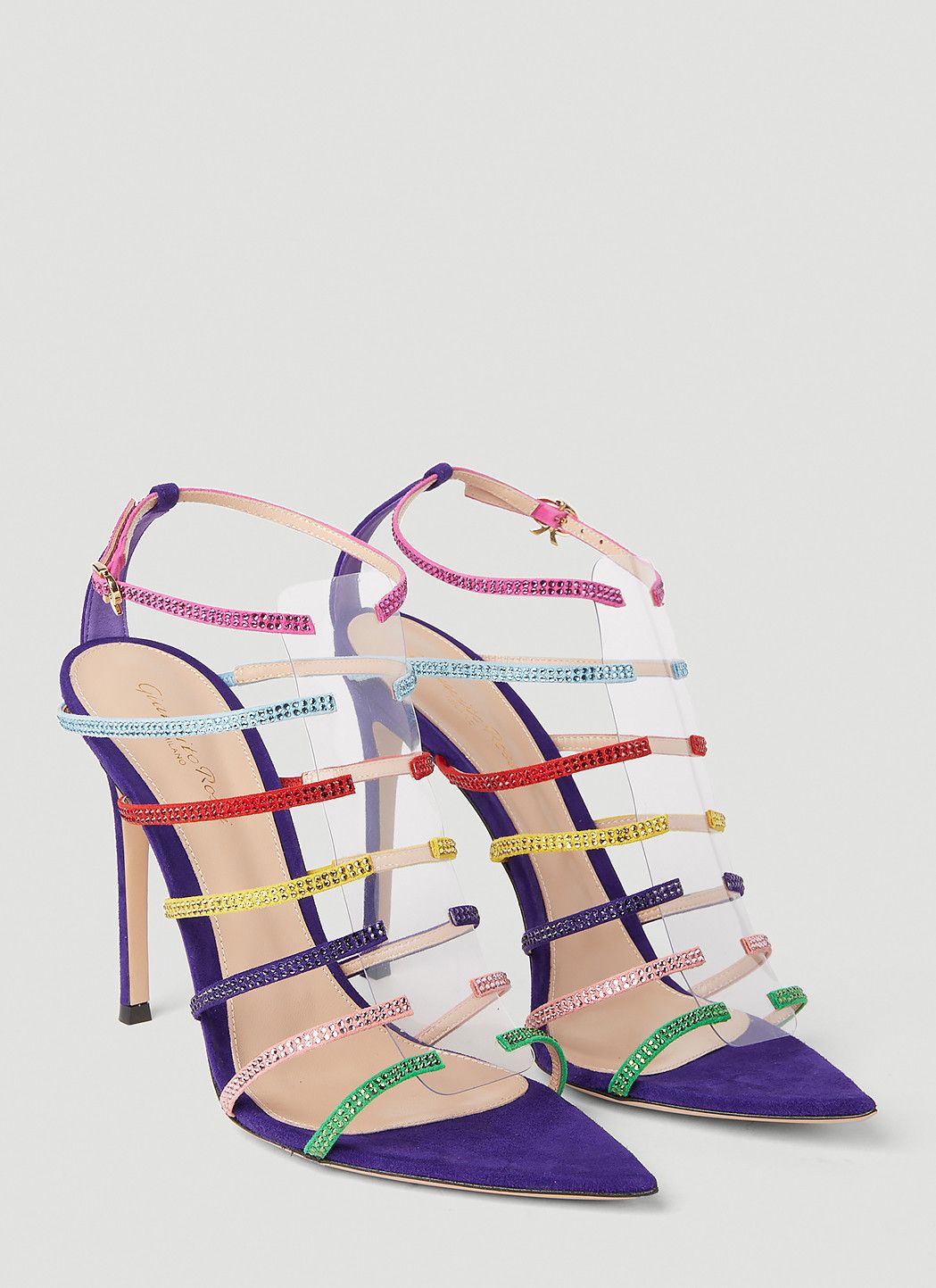 Gianvito Rossi Crystal Embellished High Heel Sandals Size US 6 / IT 36 - 2 Thumbnail